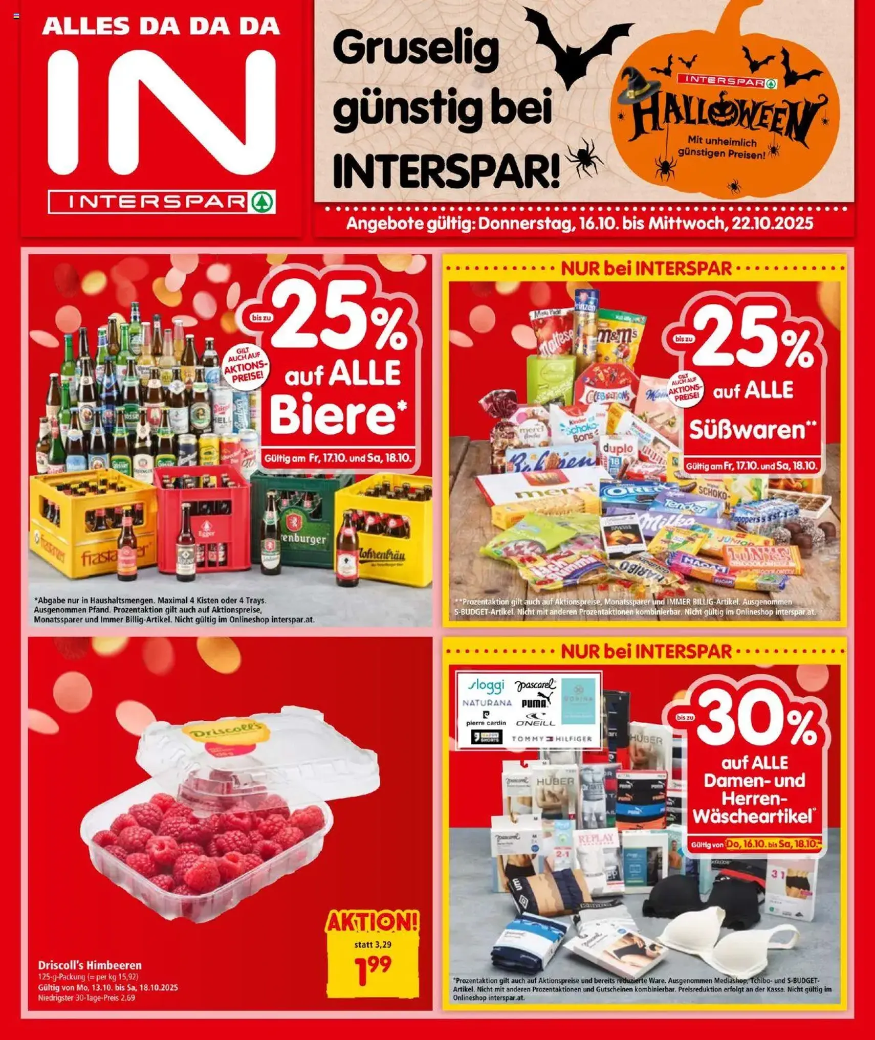 Interspar Flugblatt - Gültiger Prospekt ab 16.10.2025, Seite 1 von insgesamt 16 Interspar Flugblatt - Gültiger Prospekt ab 16.10.2025, Seite 1 von insgesamt 16