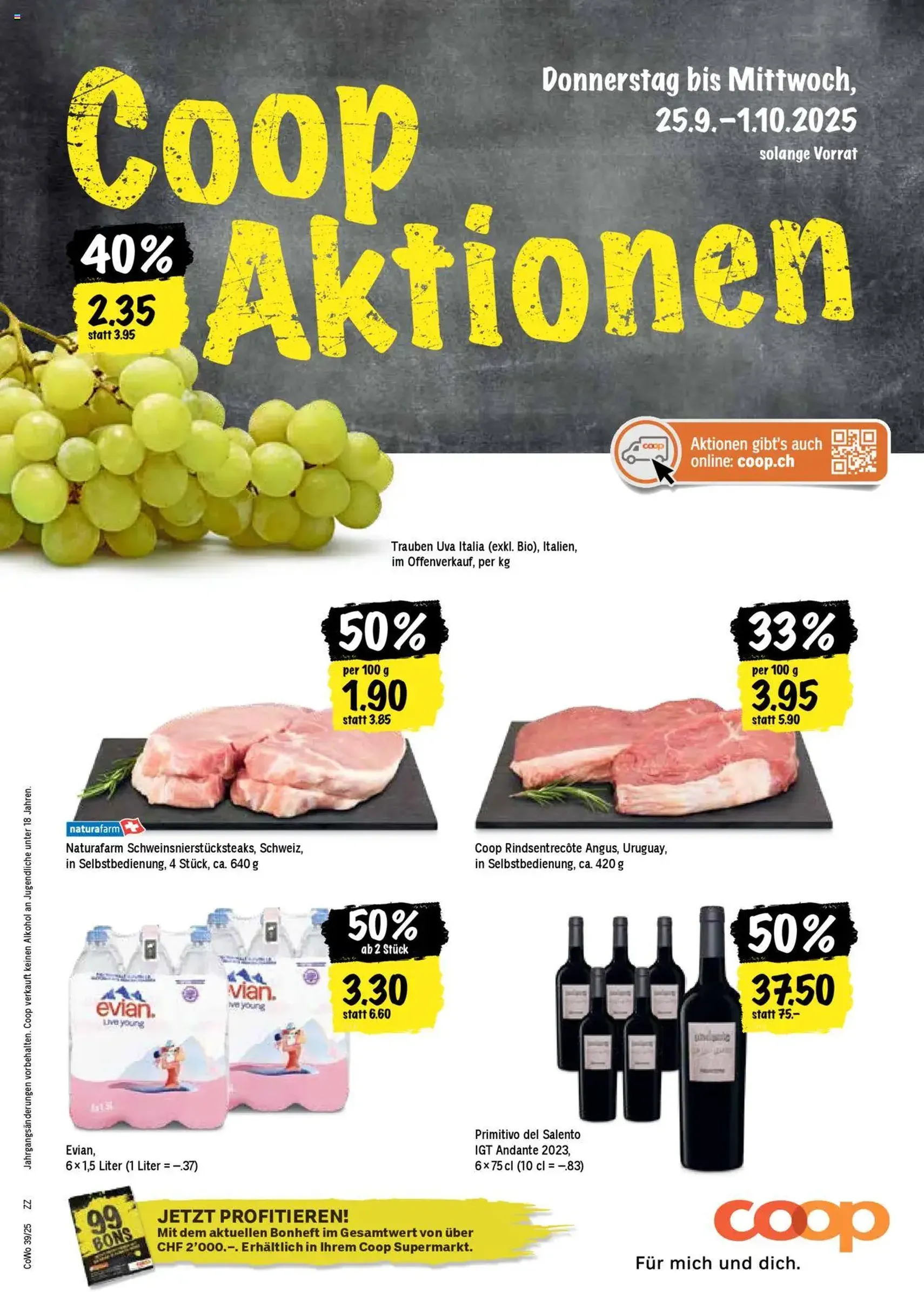 Coop Aktionen - Gültiger Prospekt ab 25.09.2025, Seite 1 von insgesamt 24