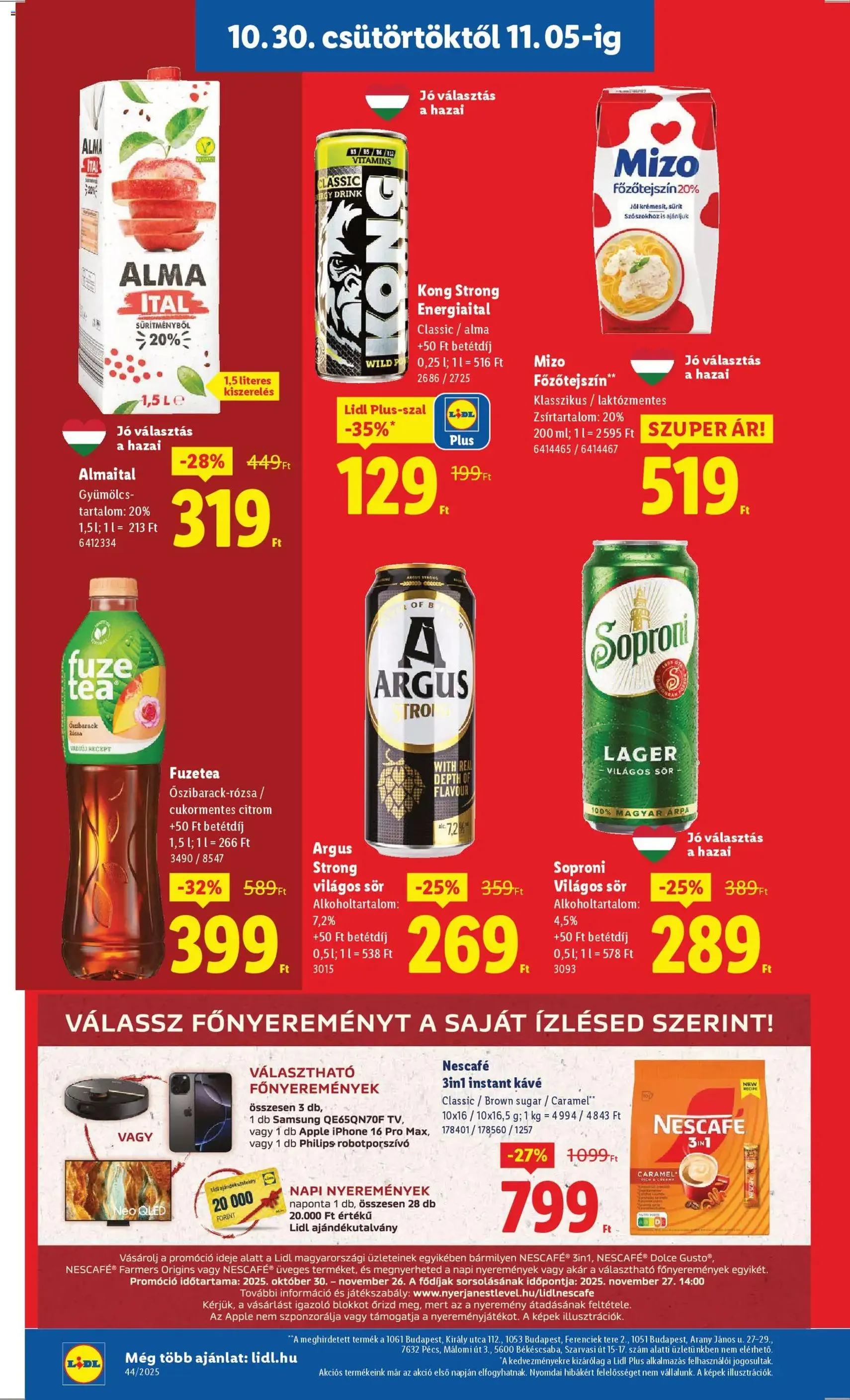 Lidl Akciós újság - 2025.10.30. érvényes szórólap 10 oldal 66 oldalból Lidl Akciós újság - 2025.10.30. érvényes szórólap 10 oldal 66 oldalból