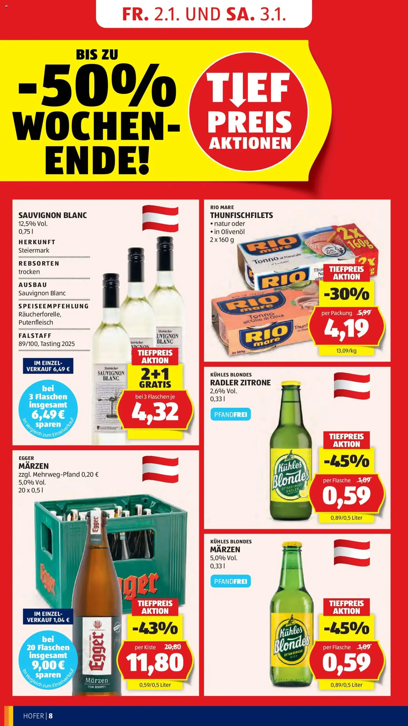 Hofer Flugblatt - Gültiger Prospekt ab 02.01.2026, Seite 10 von insgesamt 45