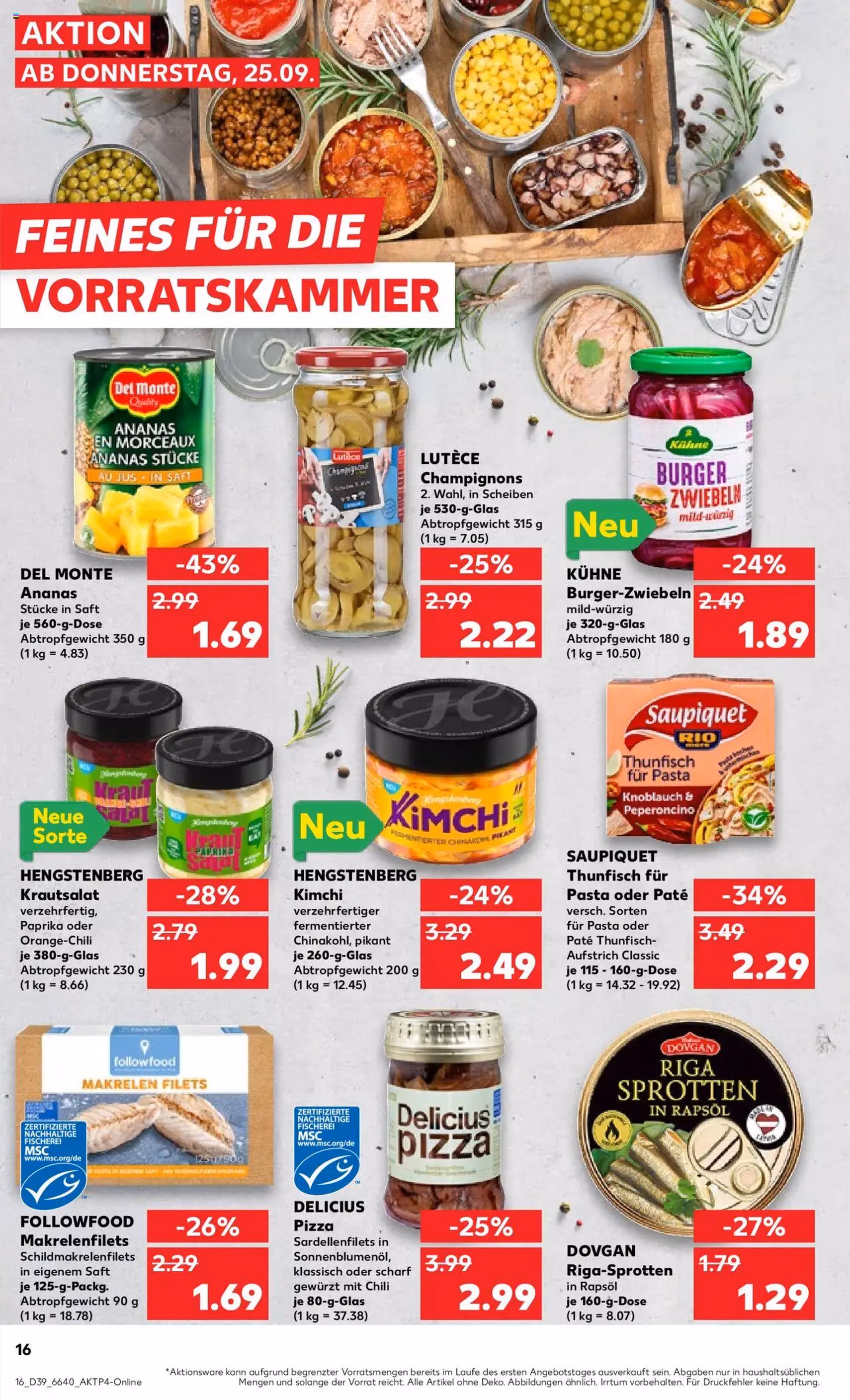 Kaufland Prospekt - Gültiger Prospekt ab 25.09.2025, Seite 16 von insgesamt 60