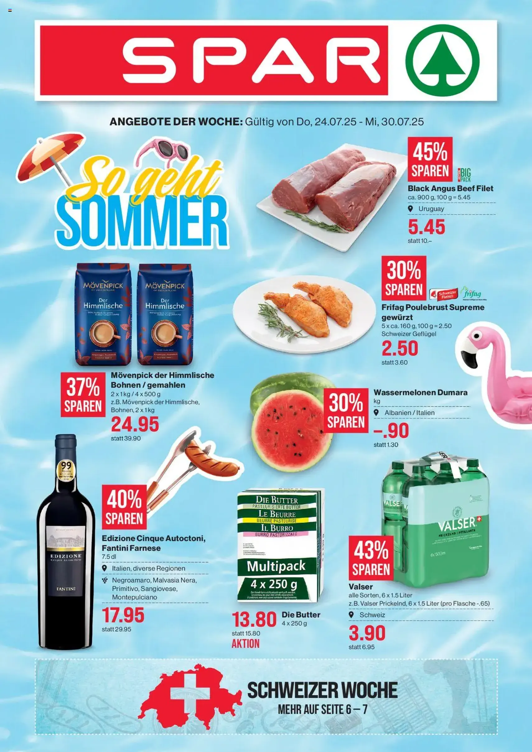 SPAR Aktionen - Gültiger Prospekt ab 24.07.2025, Seite 1 von insgesamt 22 SPAR Aktionen - Gültiger Prospekt ab 24.07.2025, Seite 1 von insgesamt 22