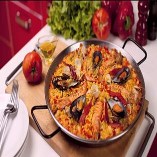 Previsualización de la receta Paella de mariscos casera