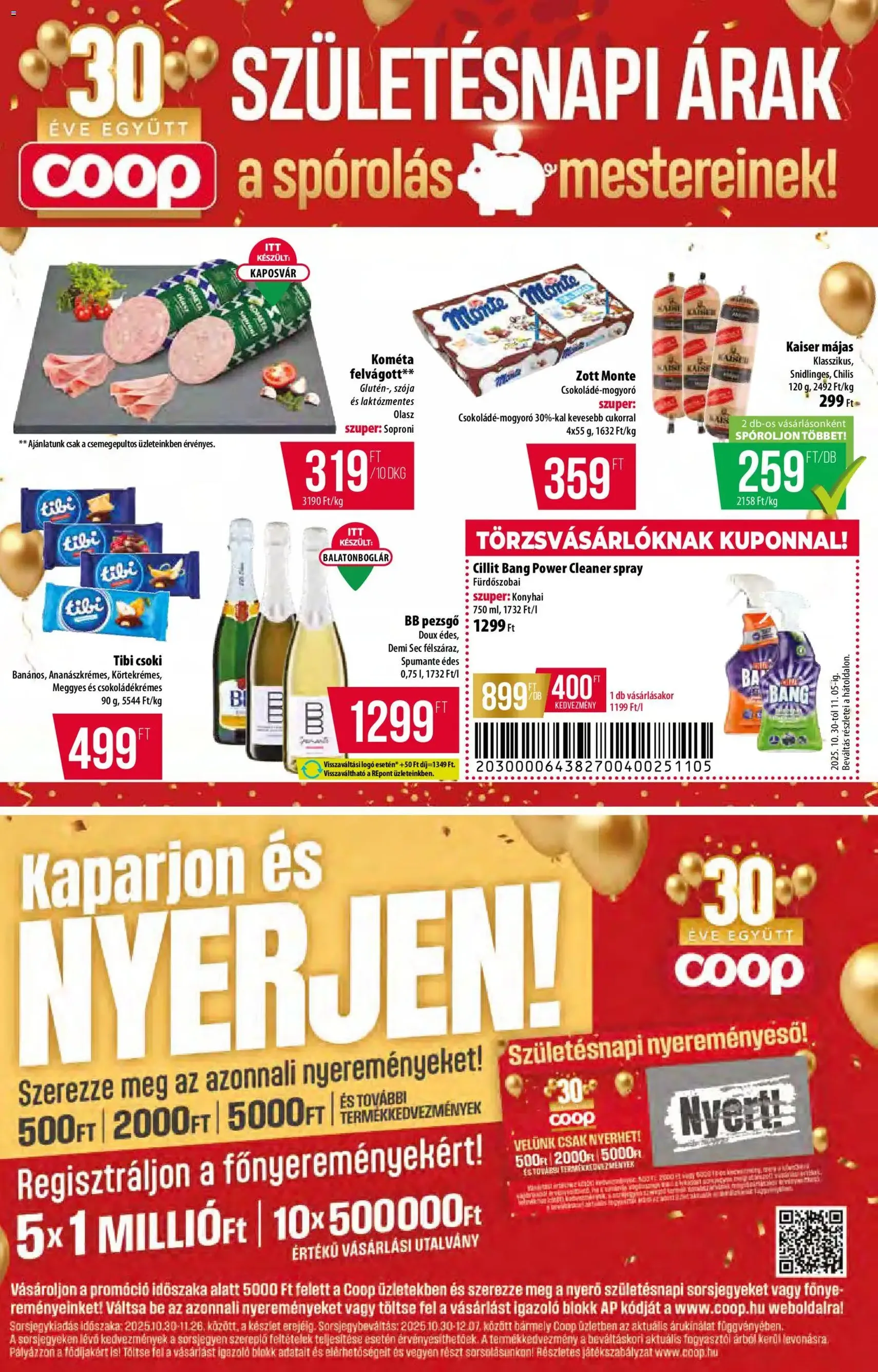 COOP Akciós újság - 2025.10.30. érvényes szórólap 4 oldal 12 oldalból COOP Akciós újság - 2025.10.30. érvényes szórólap 4 oldal 12 oldalból