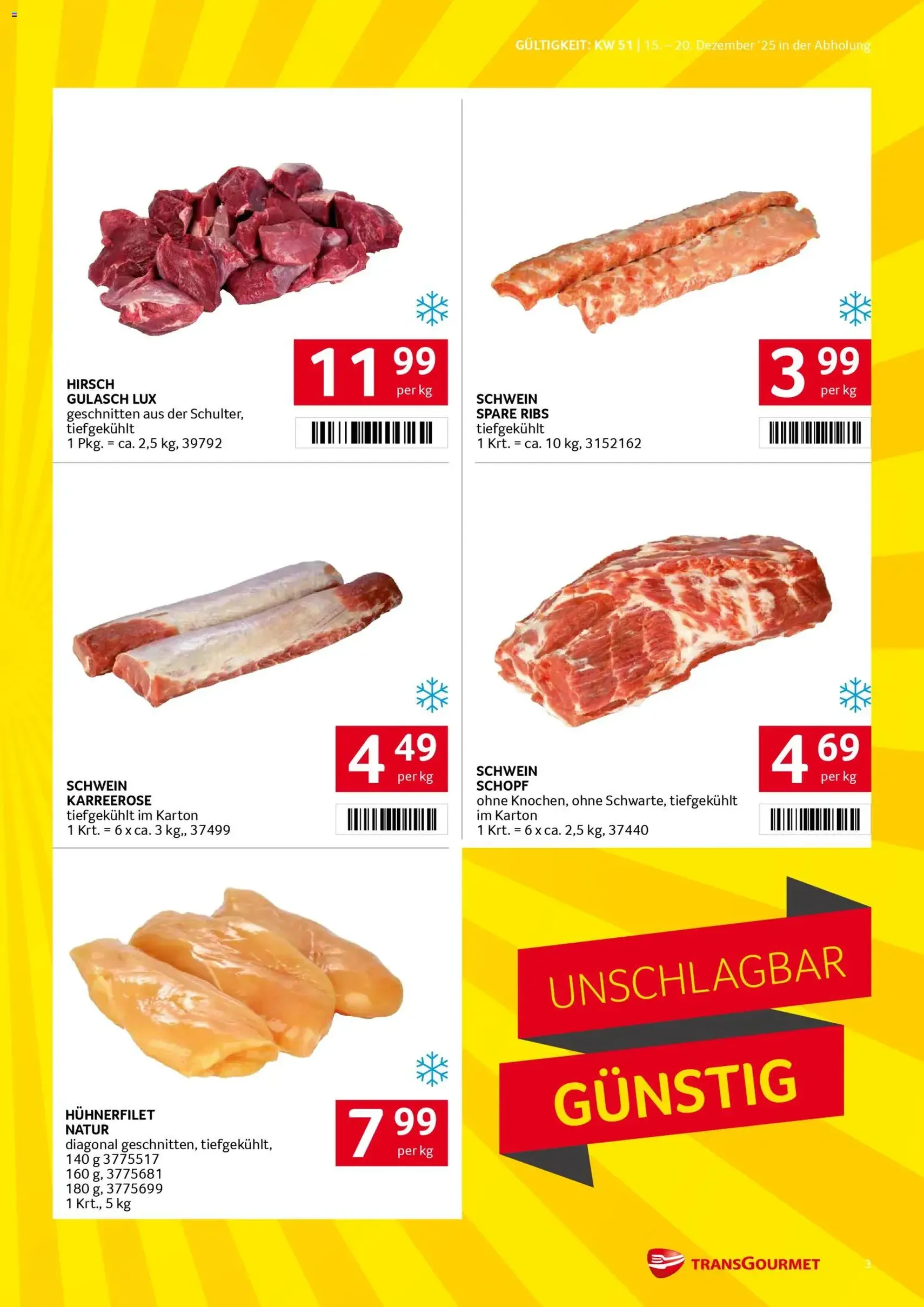 Transgourmet Flugblatt - Gültiger Prospekt ab 15.12.2025, Seite 3 von insgesamt 39