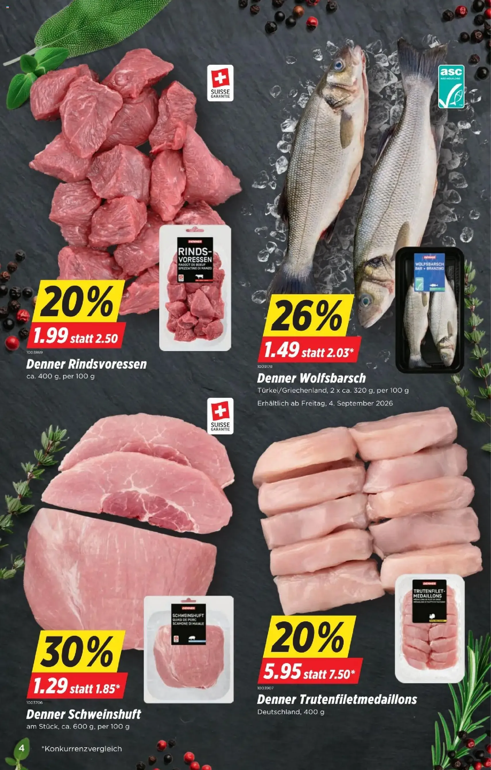 Denner aktionen - Gültiger Prospekt ab 03.09.2026, Seite 4 von insgesamt 20