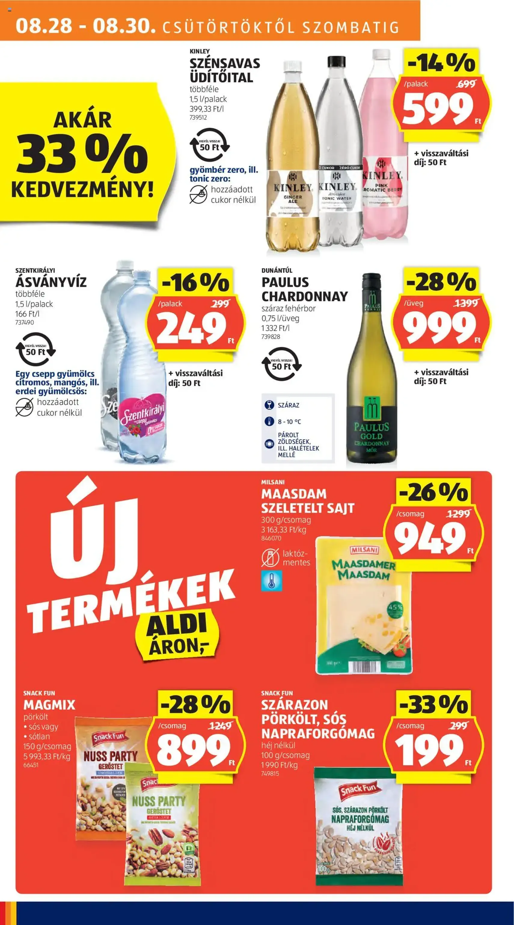 Aldi Akciós újság - 2025.08.28. érvényes szórólap 12 oldal 44 oldalból Aldi Akciós újság - 2025.08.28. érvényes szórólap 12 oldal 44 oldalból