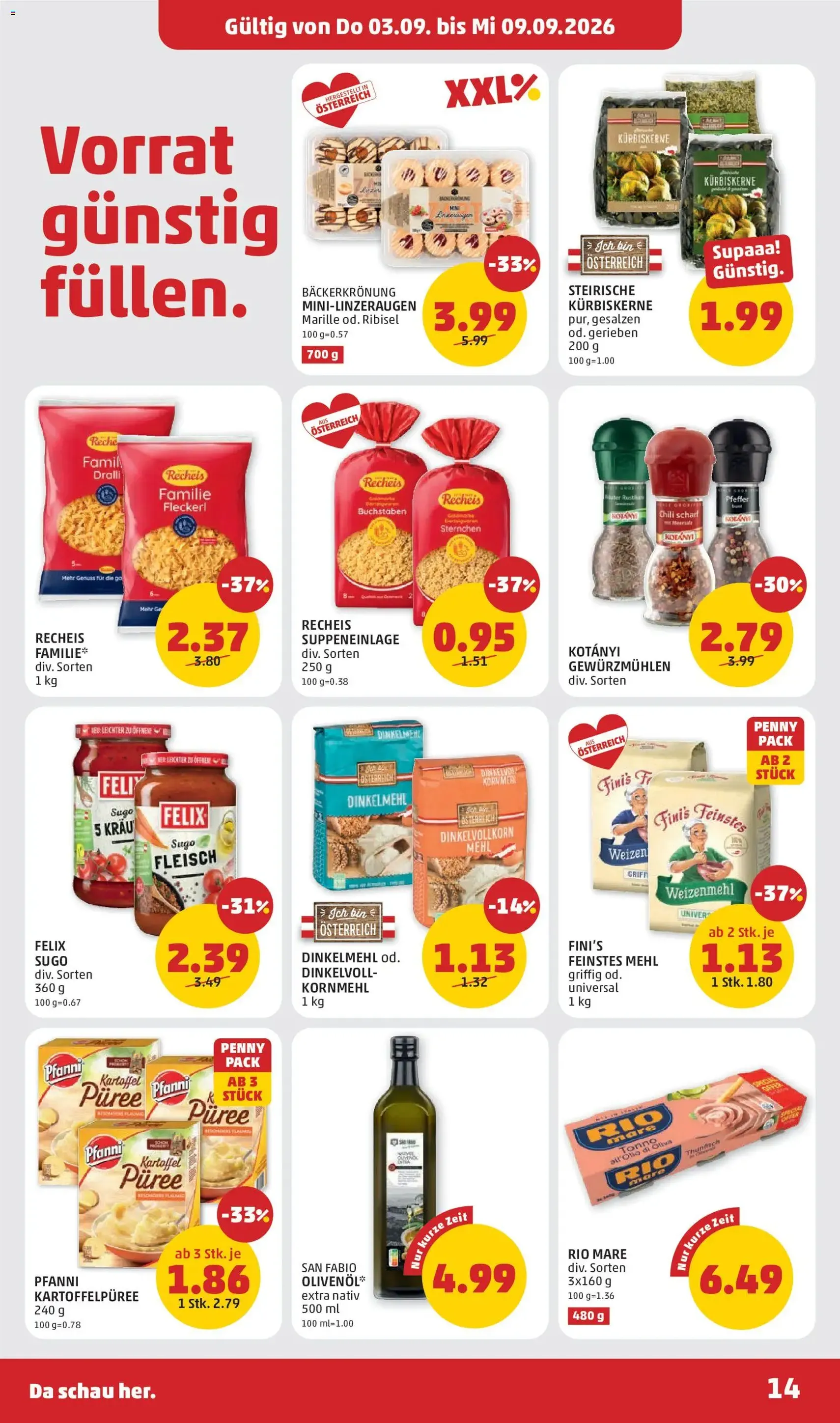 Penny Markt Flugblatt - Gültiger Prospekt ab 03.09.2026, Seite 14 von insgesamt 32