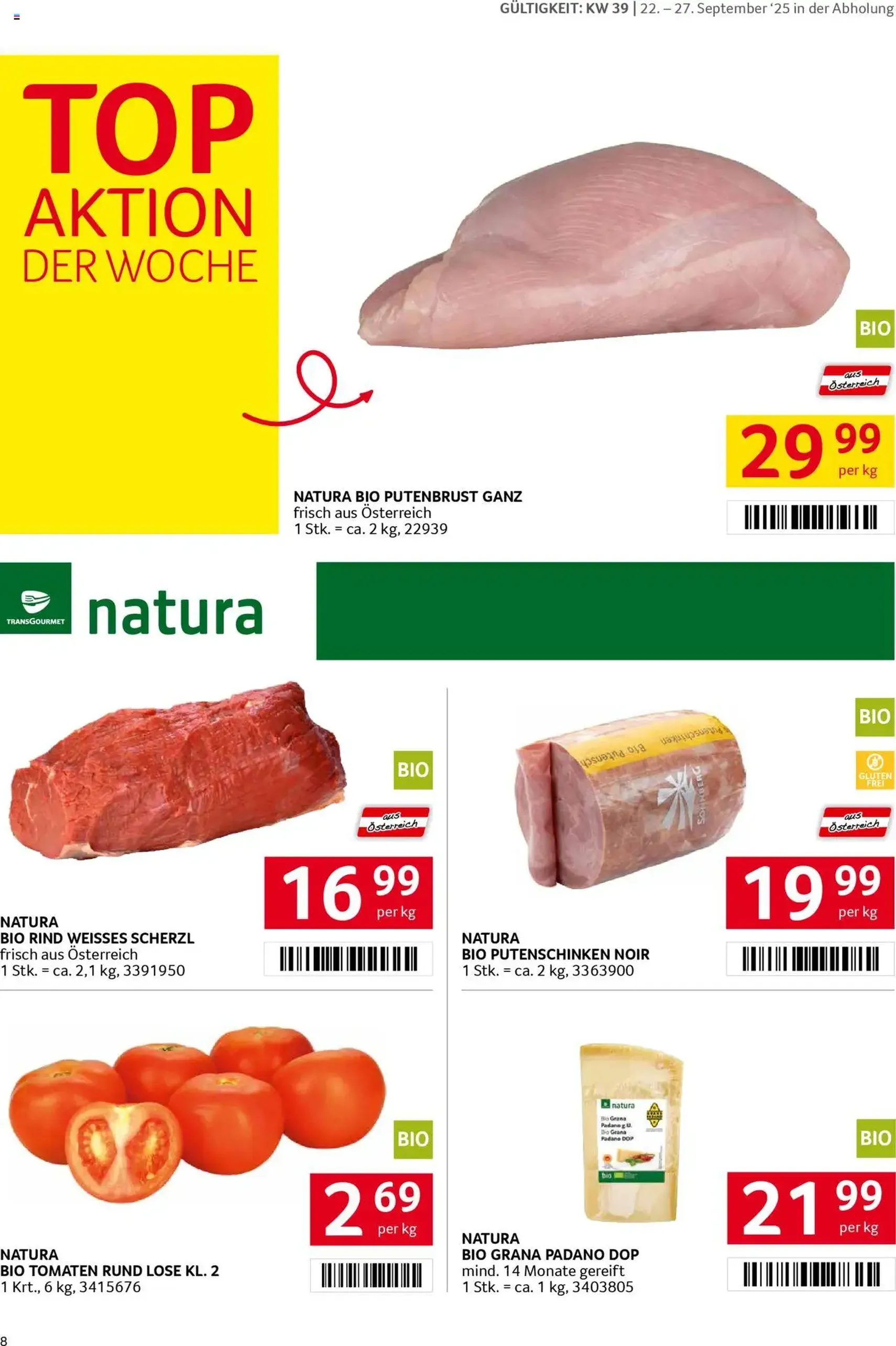 Transgourmet Flugblatt - Gültiger Prospekt ab 22.09.2025, Seite 6 von insgesamt 30 Transgourmet Flugblatt - Gültiger Prospekt ab 22.09.2025, Seite 6 von insgesamt 30
