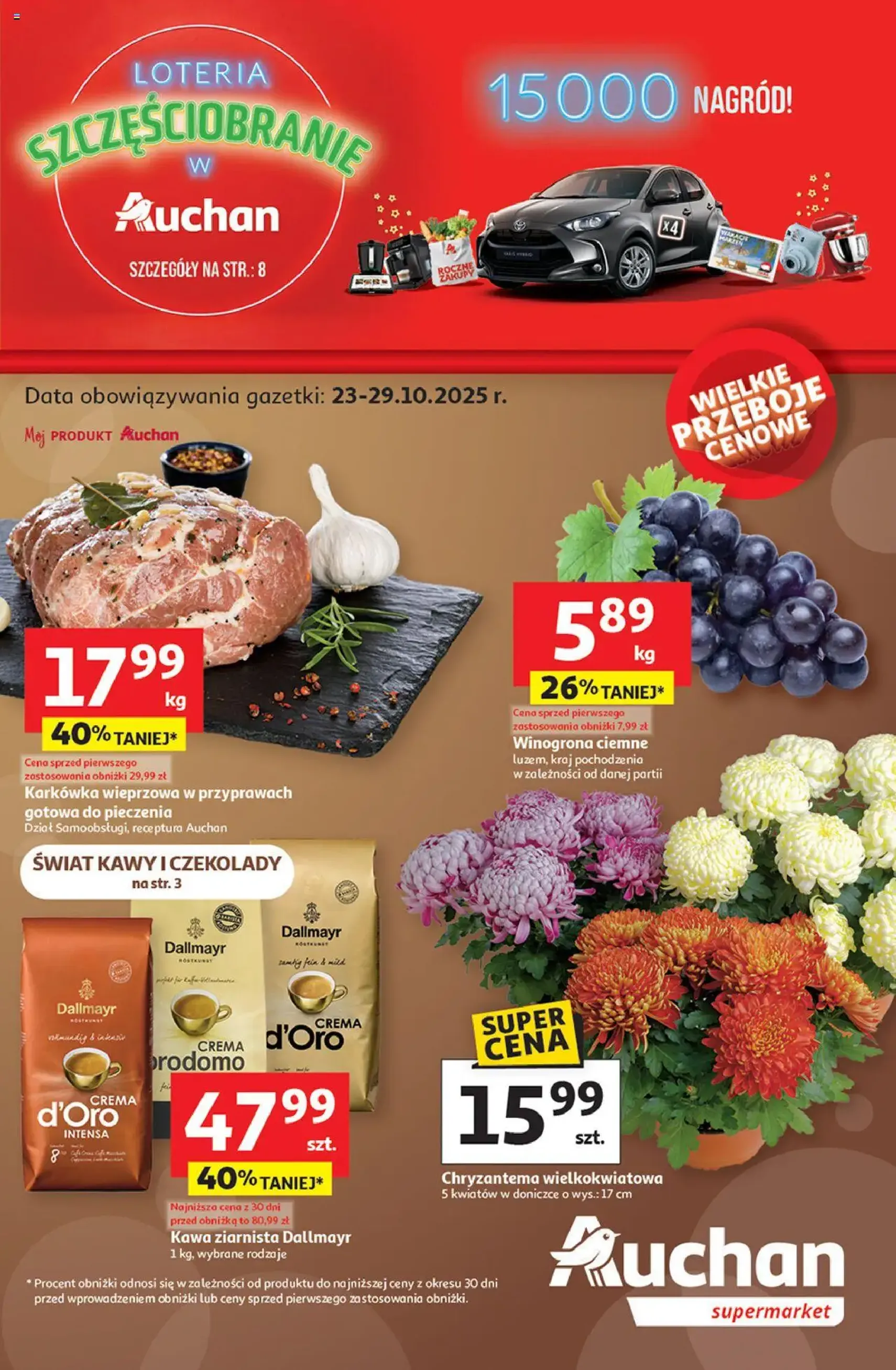Auchan Gazetka - ważny gazetka od 23.10.2025 strona 1 z 8 Auchan Gazetka - ważny gazetka od 23.10.2025 strona 1 z 8