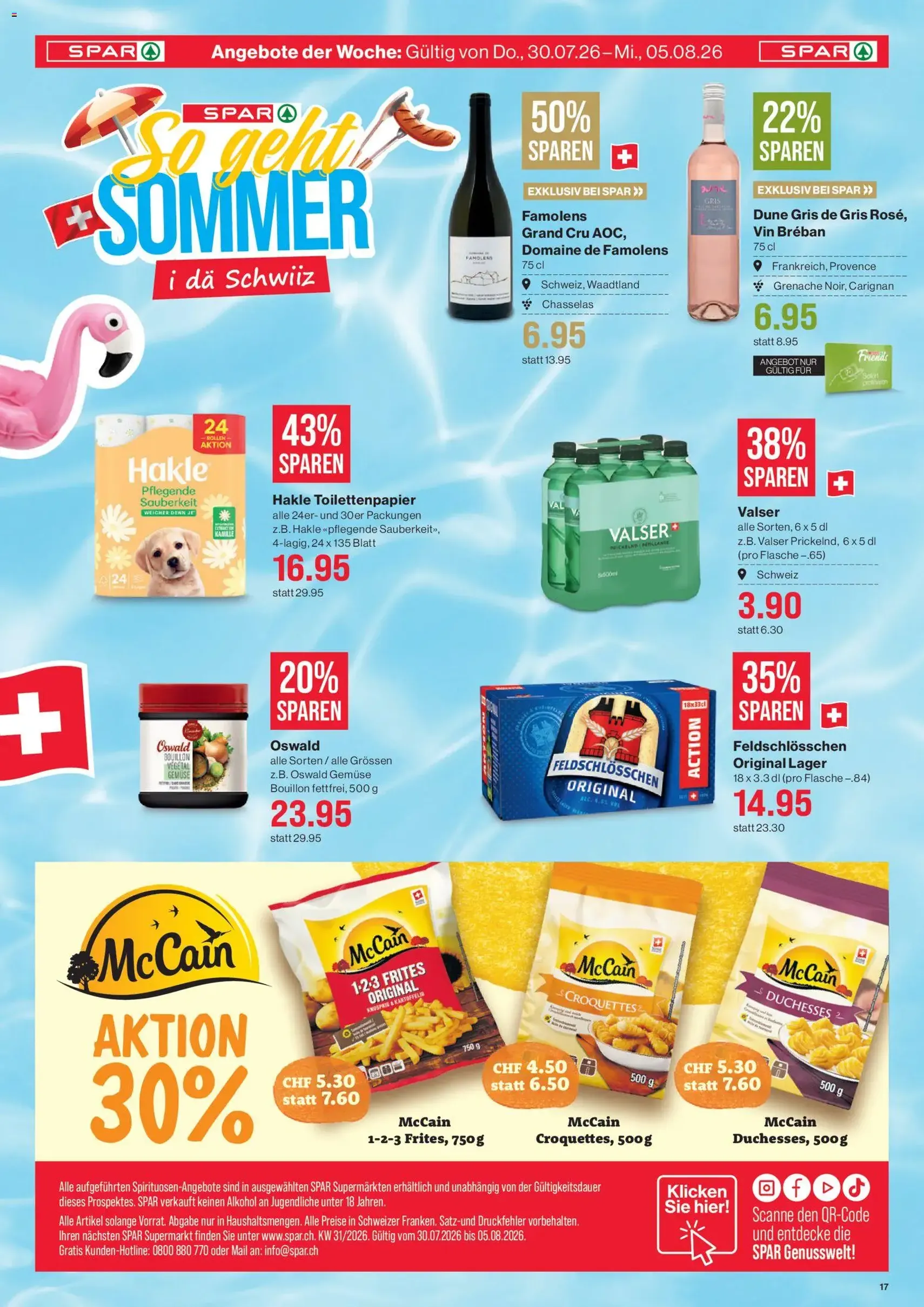 SPAR aktionen - Gültiger Prospekt ab 30.07.2026, Seite 17 von insgesamt 17