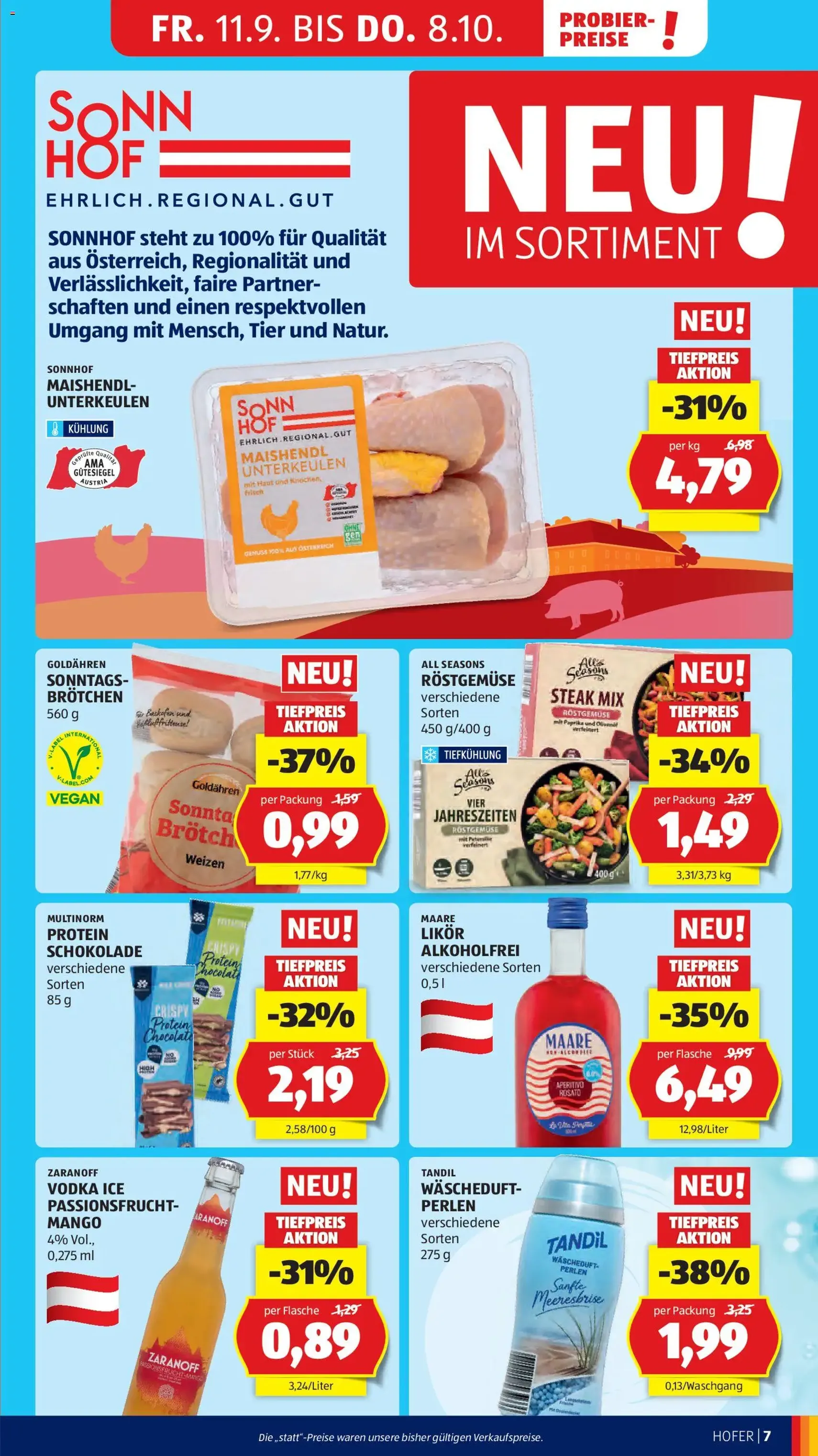 Hofer Flugblatt - Gültiger Prospekt ab 11.09.2026, Seite 15 von insgesamt 47