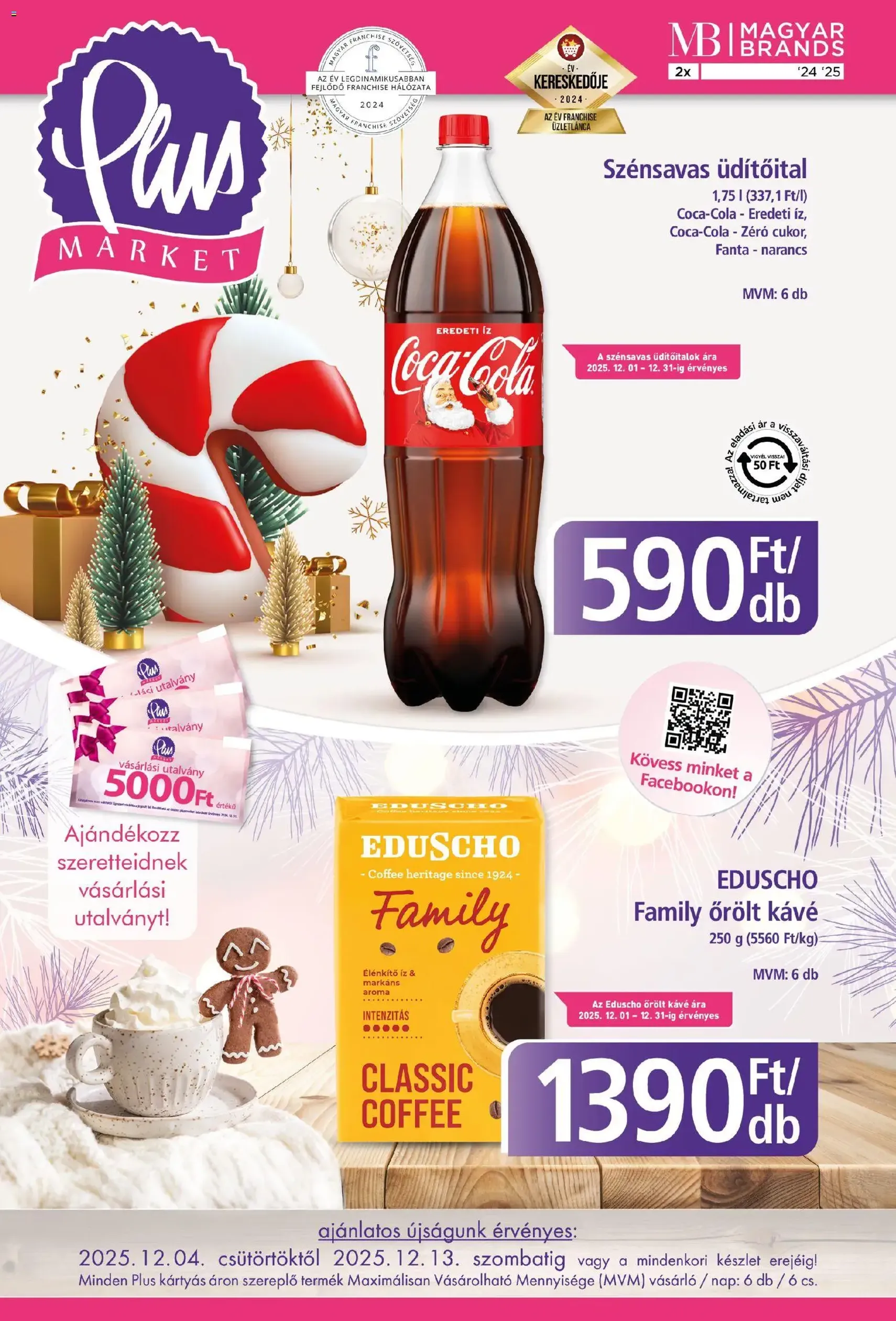 Plus Market Akciós újság - 2025.12.04. érvényes szórólap 1 oldal 12 oldalból