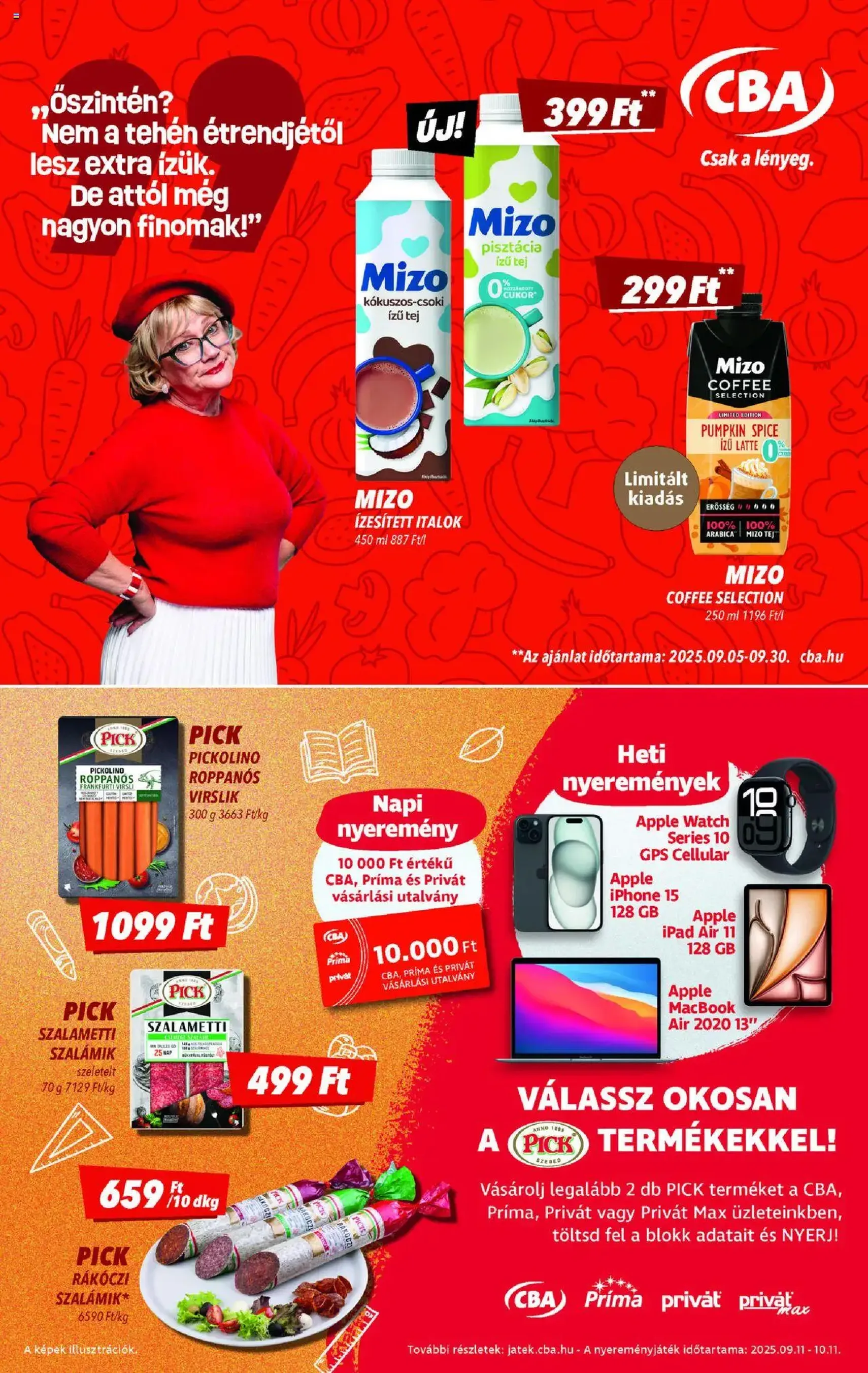 CBA Akciós újság - 2025.09.11. érvényes szórólap 4 oldal 8 oldalból CBA Akciós újság - 2025.09.11. érvényes szórólap 4 oldal 8 oldalból