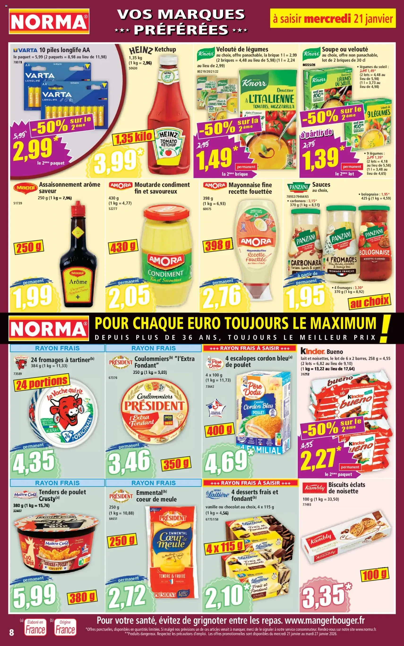 Norma catalogue - brochure valable à partir du 21/01/2026, page 8 sur 14