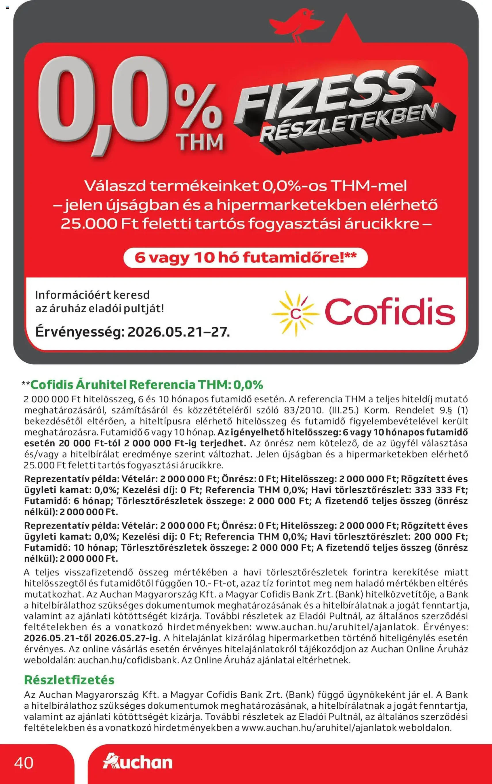 Auchan akciós újság - 2026.05.21. érvényes szórólap 40 oldal 52 oldalból