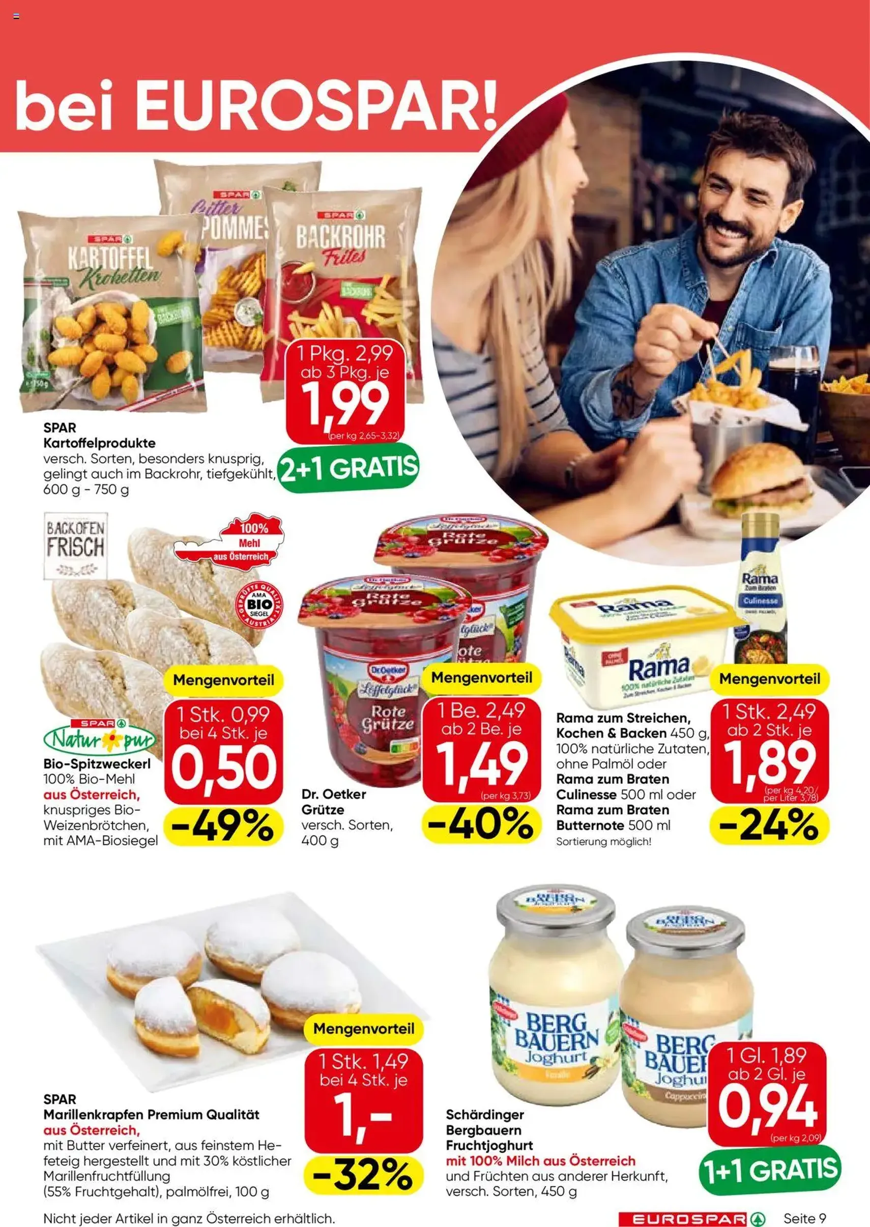 Eurospar Flugblatt - Gültiger Prospekt ab 09.10.2025, Seite 9 von insgesamt 16 Eurospar Flugblatt - Gültiger Prospekt ab 09.10.2025, Seite 9 von insgesamt 16
