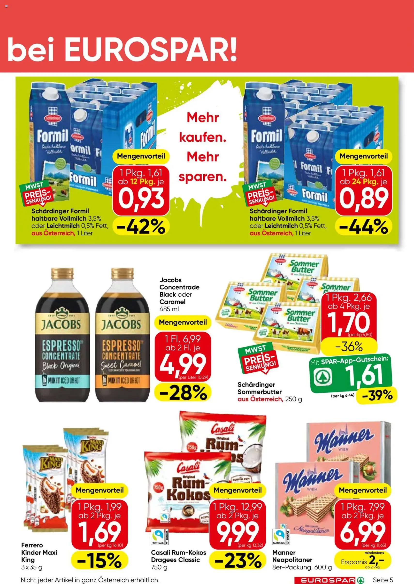 Eurospar Flugblatt - Gültiger Prospekt ab 10.09.2026, Seite 5 von insgesamt 16
