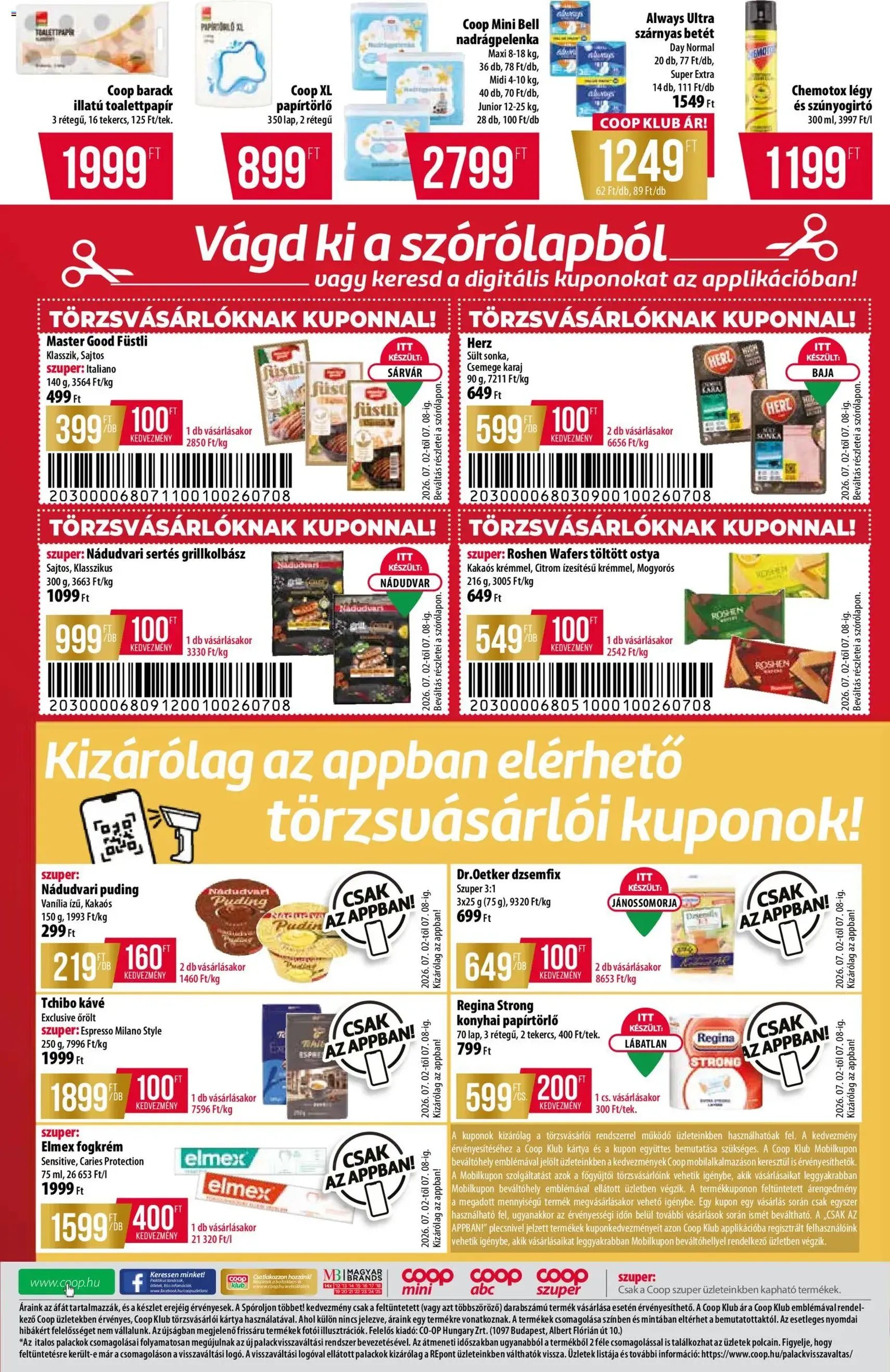 COOP akciós újság - 2026.07.02. érvényes szórólap 8 oldal 8 oldalból