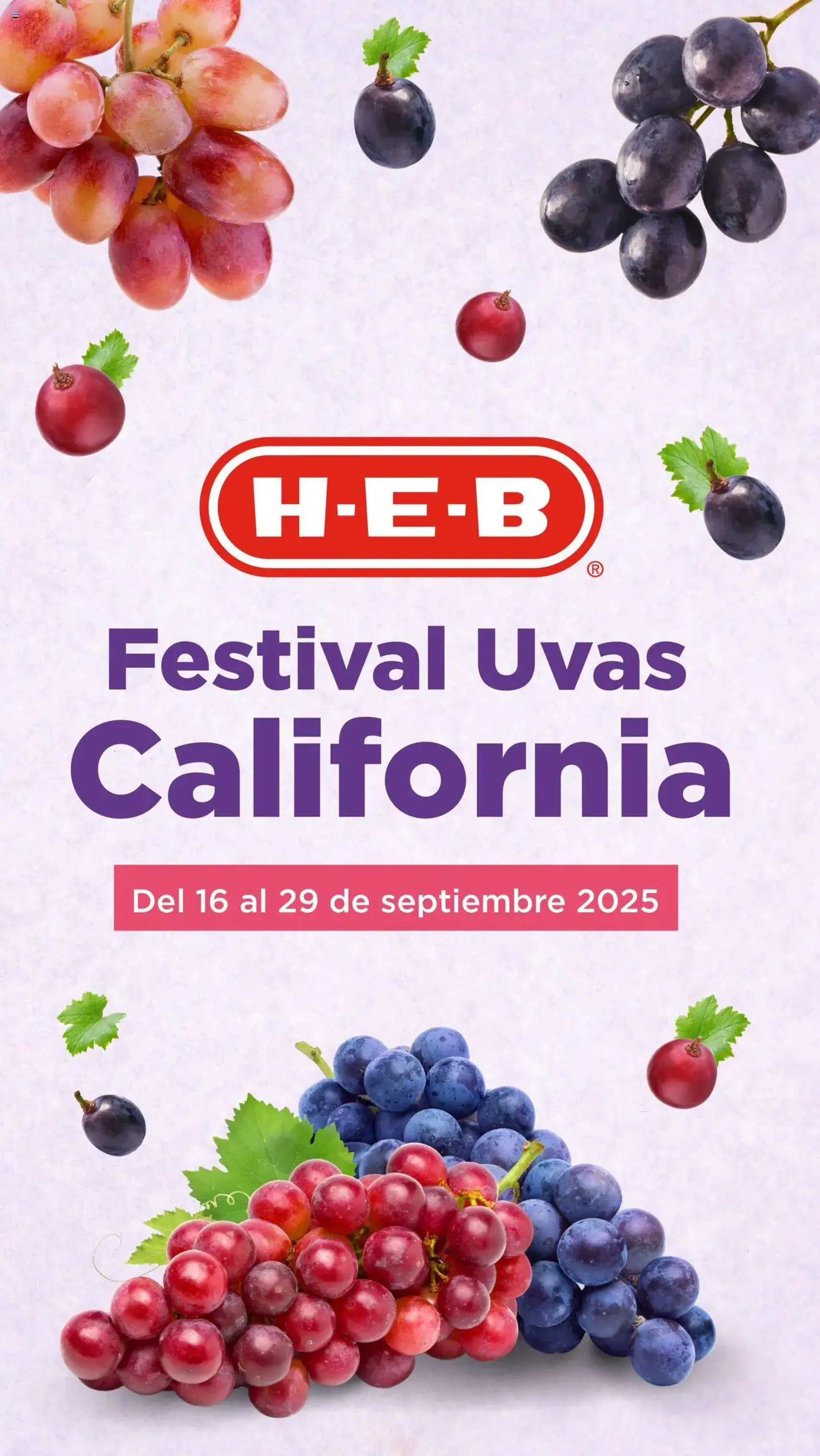 H-E-B - Folleto Festival Uvas - folleto válido desde 16/09/2025 página 1 de 5