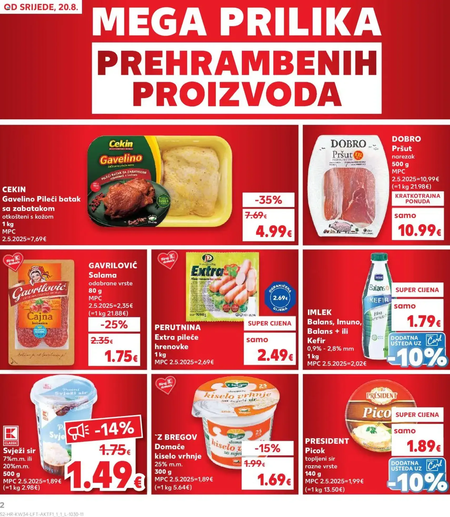Kaufland HR - Split-Ravne njive - 2025.08.20. érvényes szórólap 2 oldal 32 oldalból