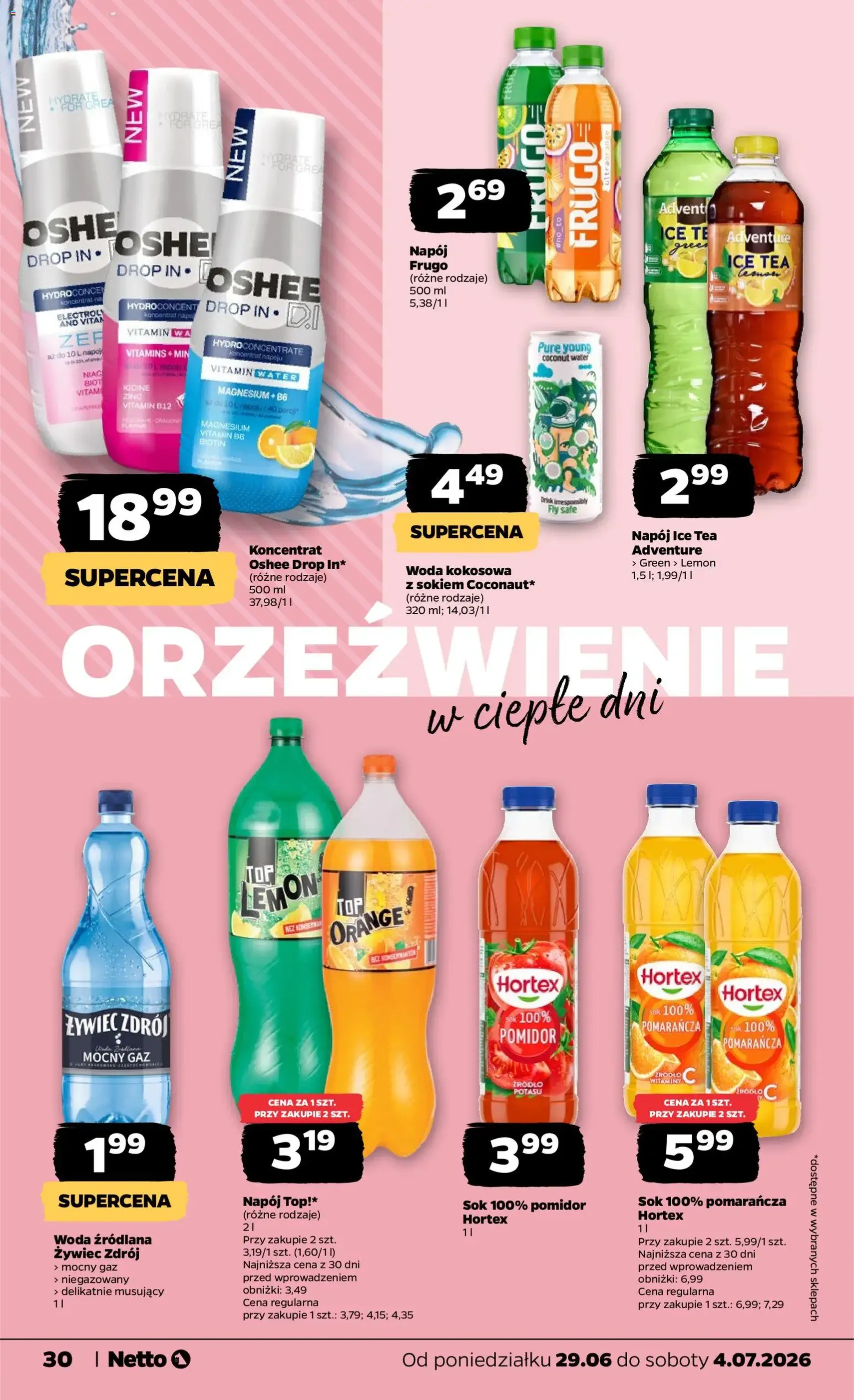 Netto gazetka od poniedziałku spożywcza - ważny gazetka od 29.06.2026 strona 30 z 37