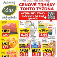 Klas leták - náhľad letáku platný od 03.08.2026