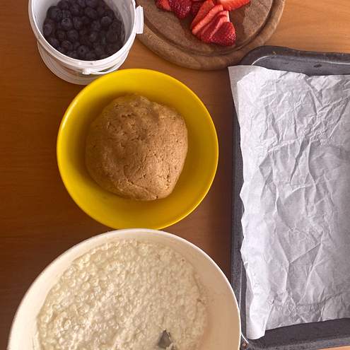 Világos reszelt túrótorta - előkészítő lépés 1