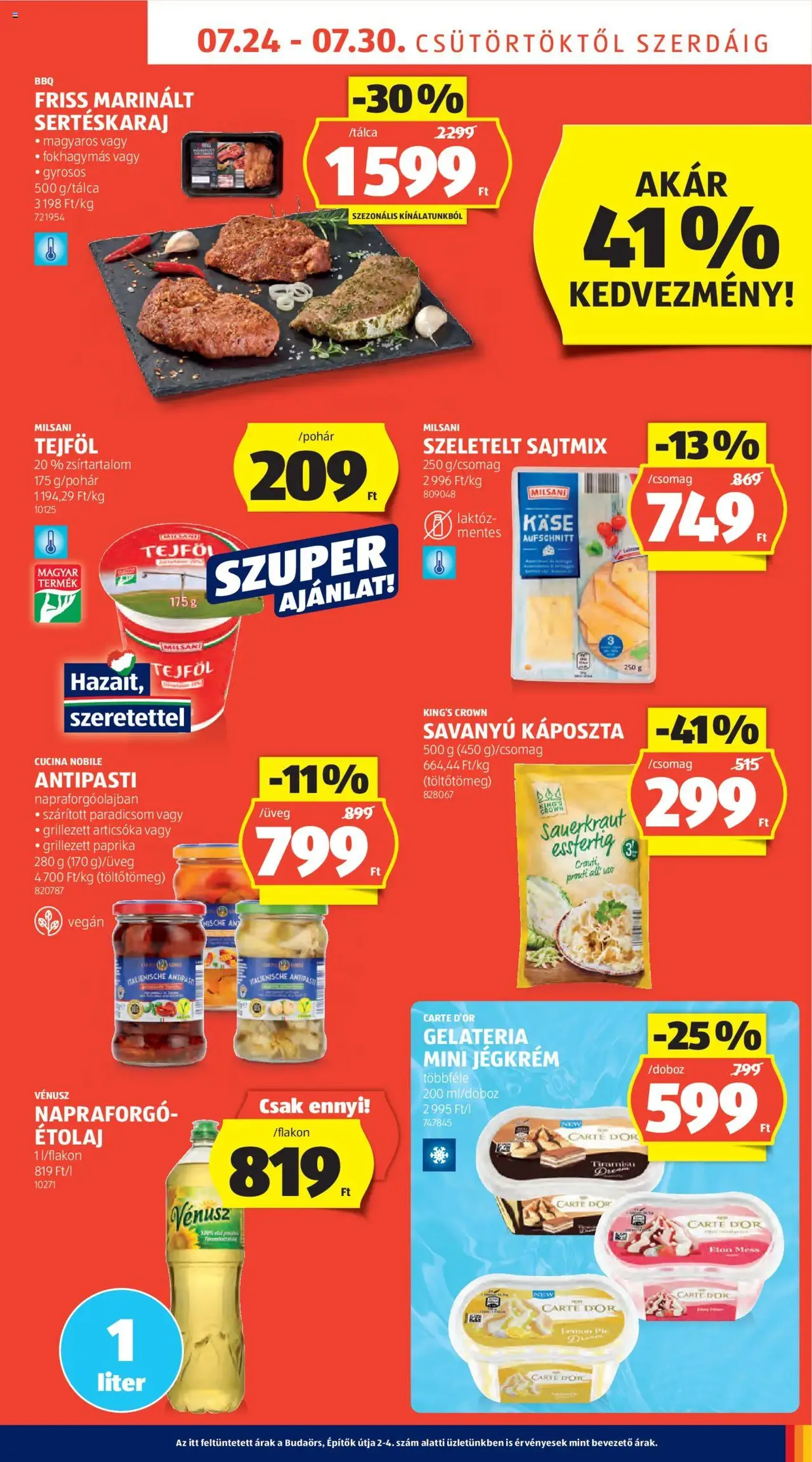 Aldi Akciós újság - 2025.07.24. érvényes szórólap 9 oldal 50 oldalból Aldi Akciós újság - 2025.07.24. érvényes szórólap 9 oldal 50 oldalból