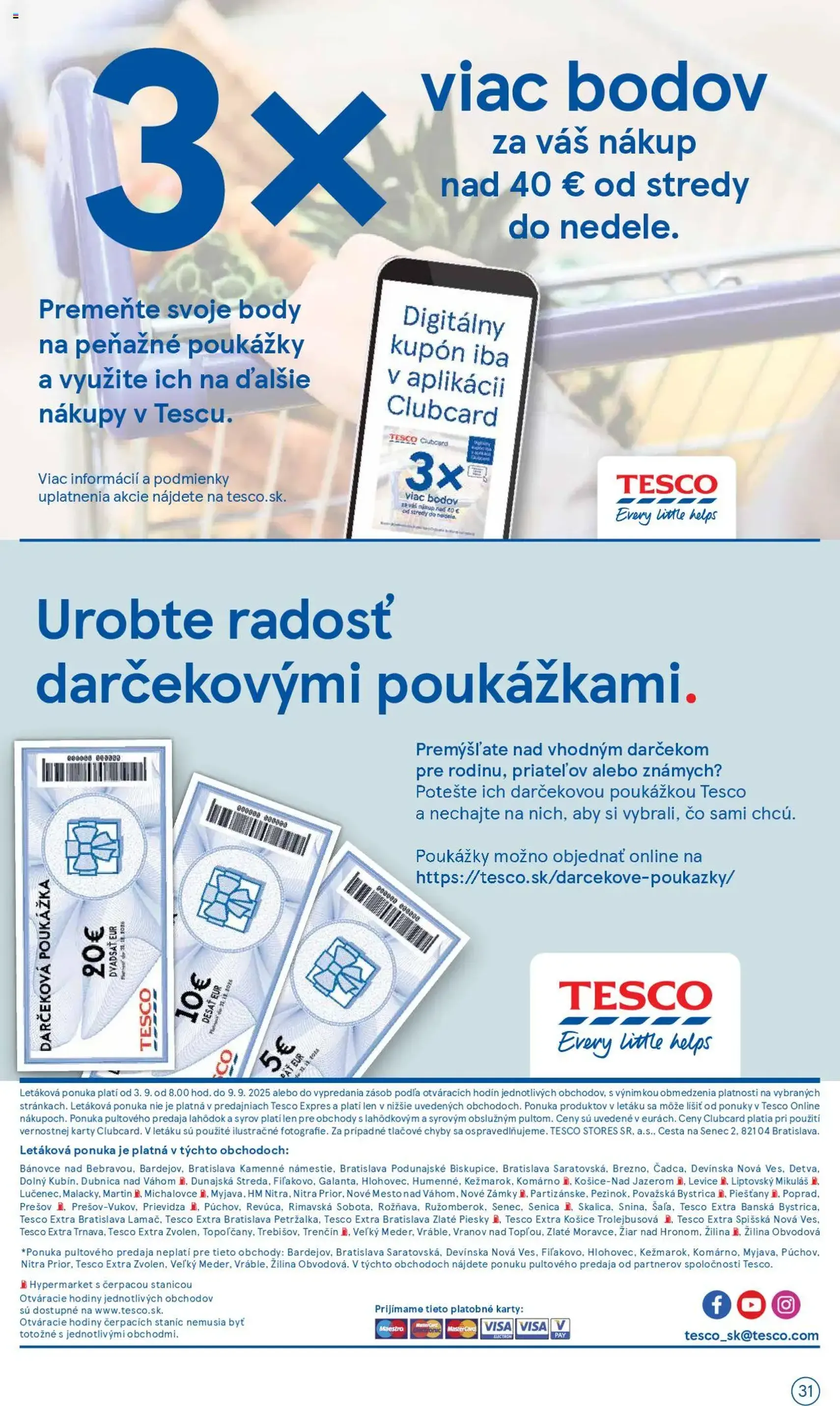 Tesco Hypermarket - leták - platný leták od 03.09.2025 strana 31 z 33 Tesco Hypermarket - leták - platný leták od 03.09.2025 strana 31 z 33