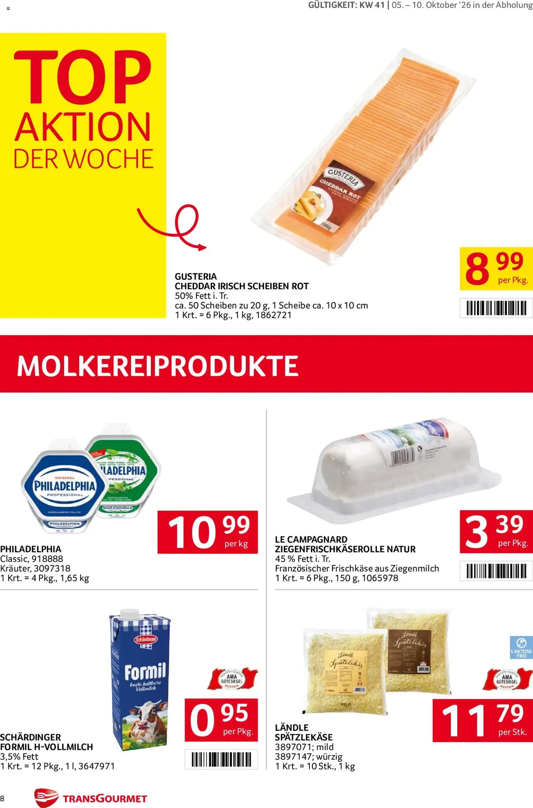 Transgourmet Flugblatt - Gültiger Prospekt ab 05.10.2026, Seite 8 von insgesamt 28