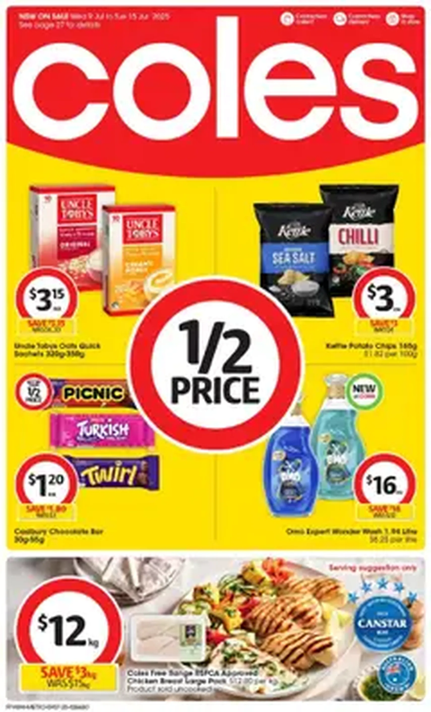 Coles Catalogue NSW - valid flyer from 09/07/2025, page 1 of 1