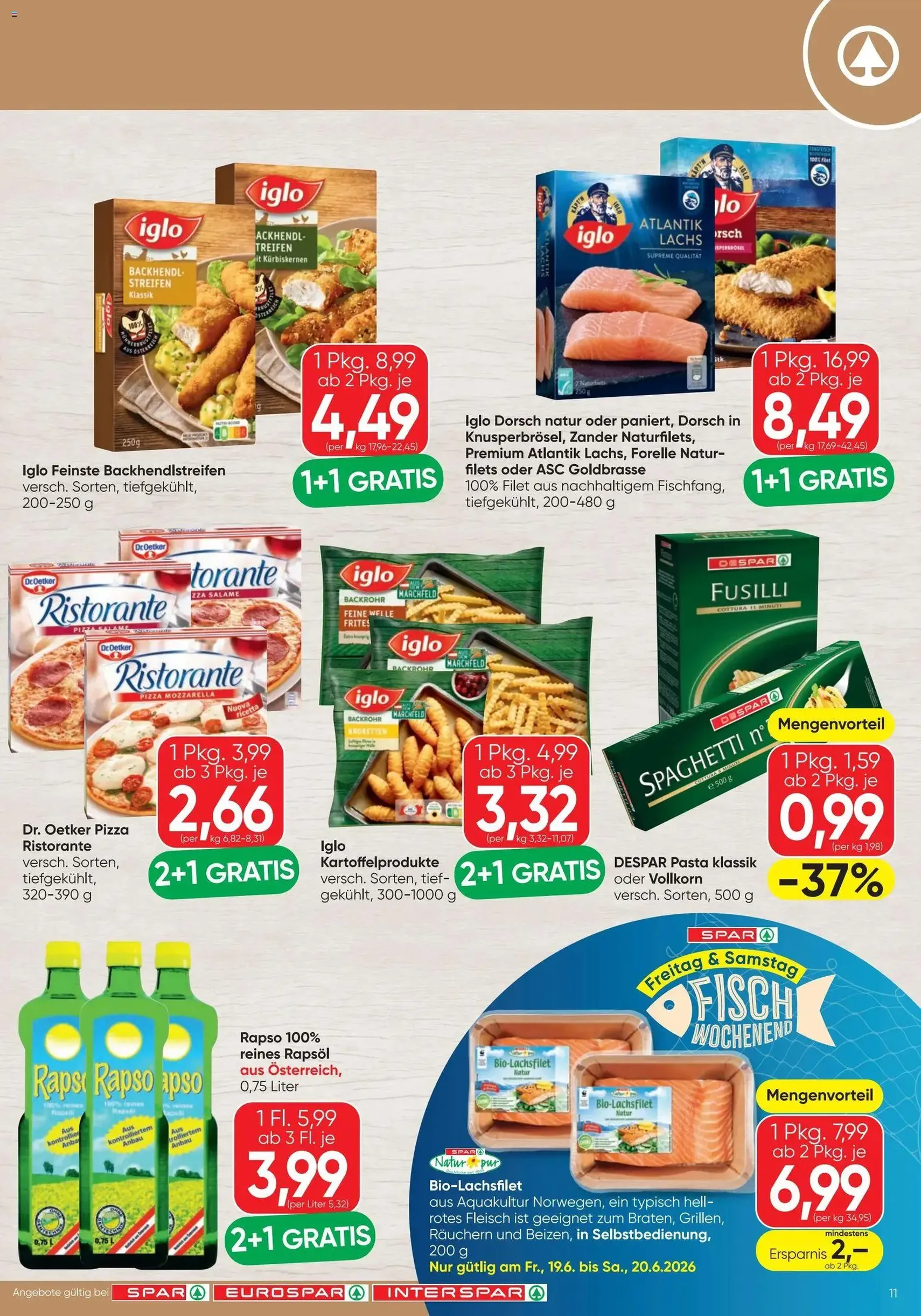 Spar - Flugblatt - Gültiger Prospekt ab 18.06.2026, Seite 11 von insgesamt 20