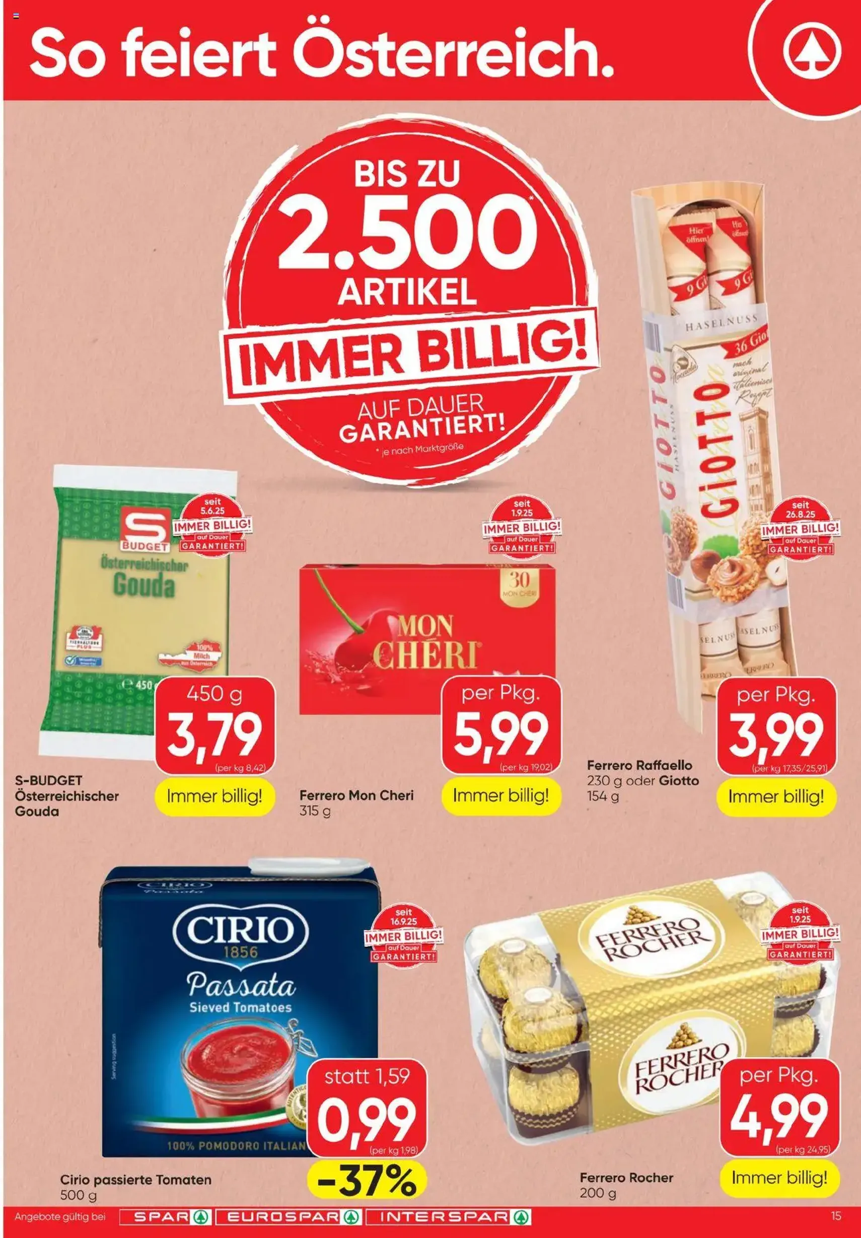 Spar Flugblatt - Gültiger Prospekt ab 16.10.2025, Seite 15 von insgesamt 16 Spar Flugblatt - Gültiger Prospekt ab 16.10.2025, Seite 15 von insgesamt 16