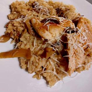 Recipe preview Chicken risotto with mushrooms