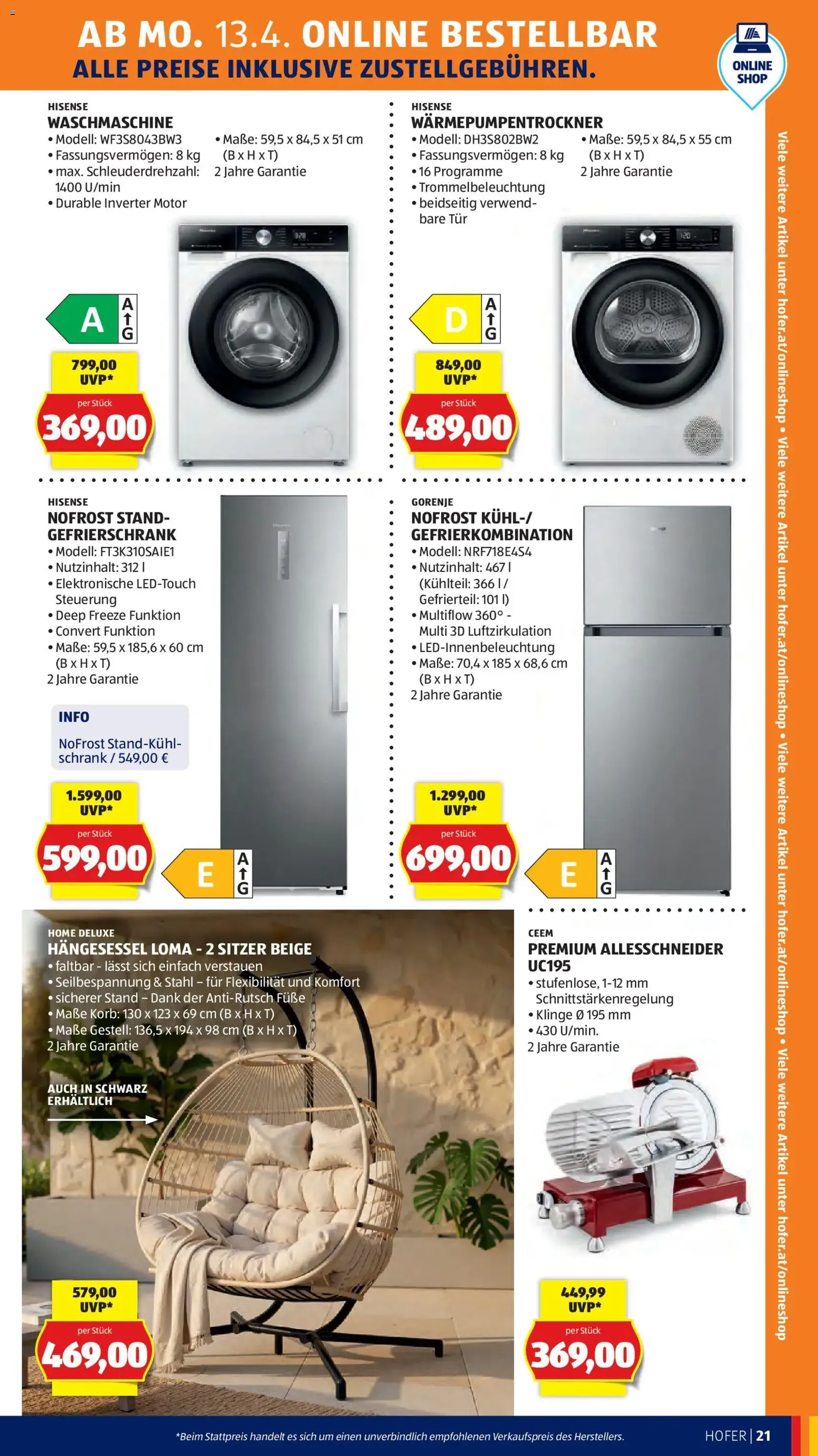 Hofer Flugblatt - Gültiger Prospekt ab 08.04.2026, Seite 25 von insgesamt 37