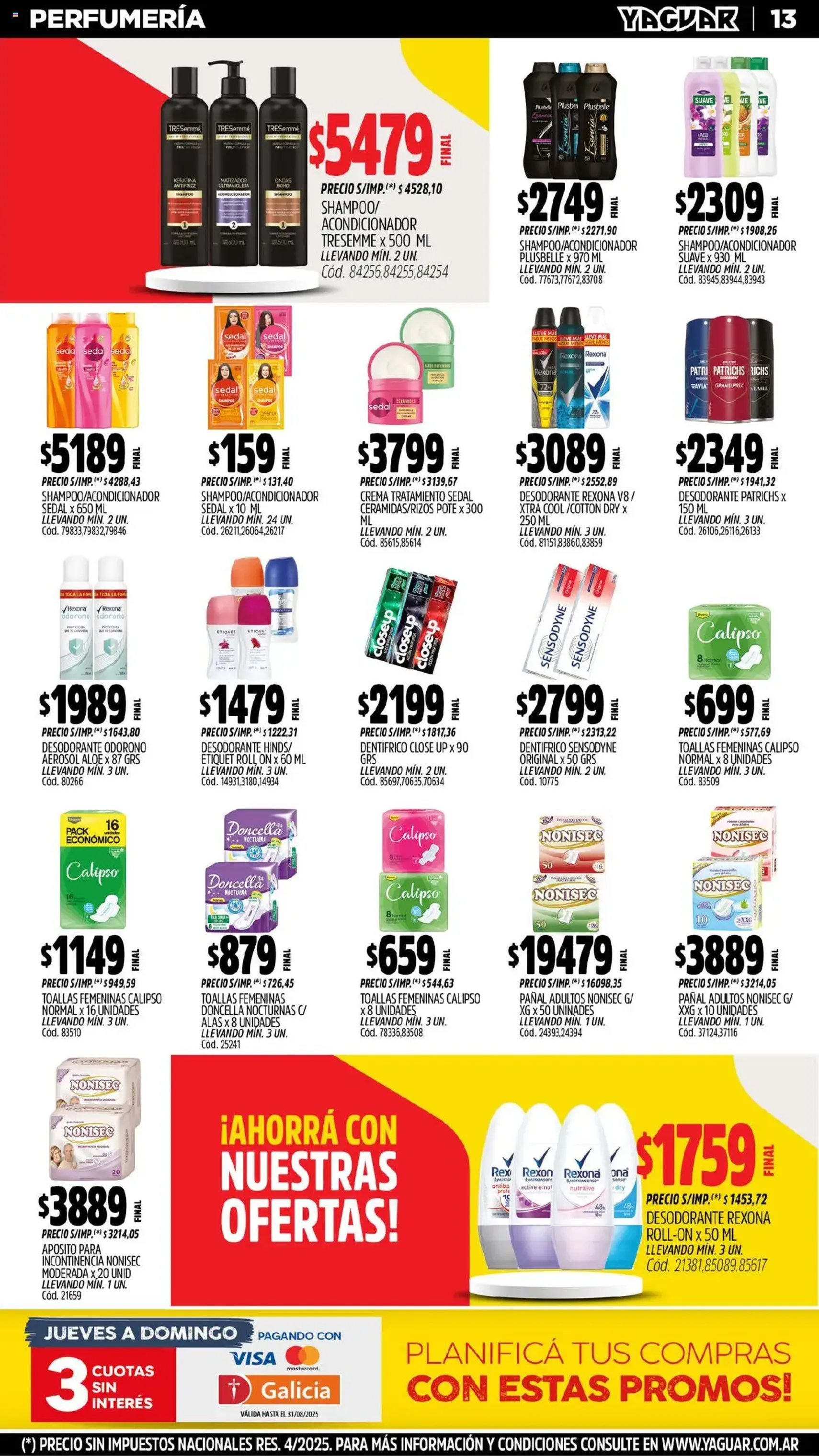Yaguar catálogo - folleto válido desde 18/08/2025 página 13 de 31 Yaguar catálogo - folleto válido desde 18/08/2025 página 13 de 31