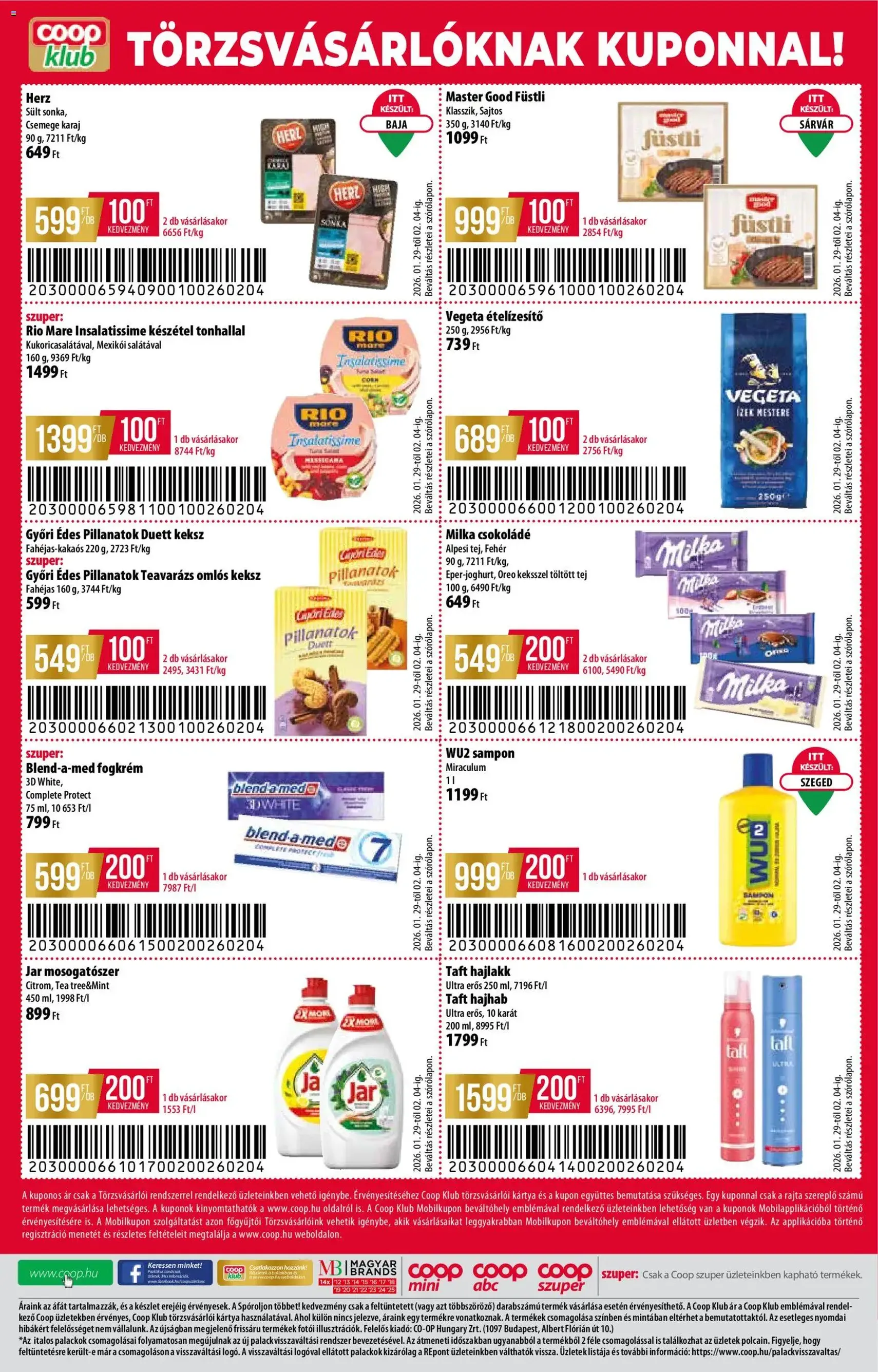 COOP Szolnok Akciós újság - 2026.01.29. érvényes szórólap 8 oldal 8 oldalból