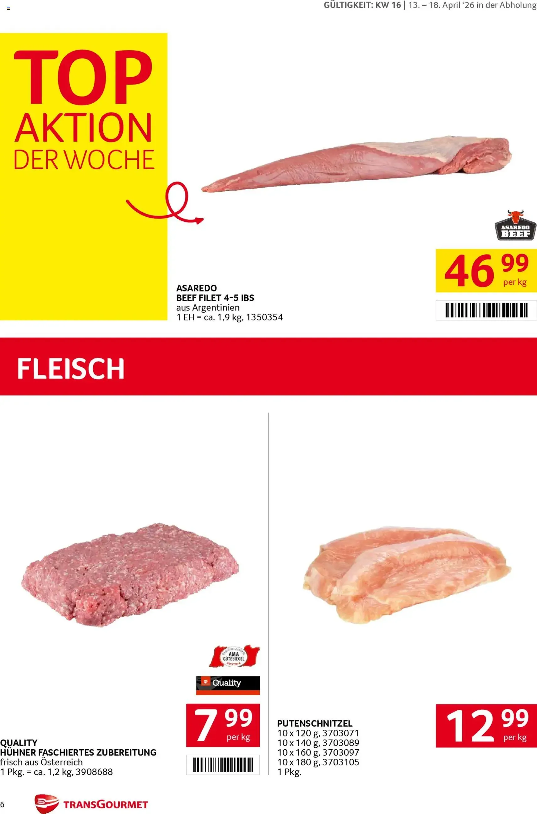 Transgourmet Flugblatt - Gültiger Prospekt ab 13.04.2026, Seite 6 von insgesamt 28