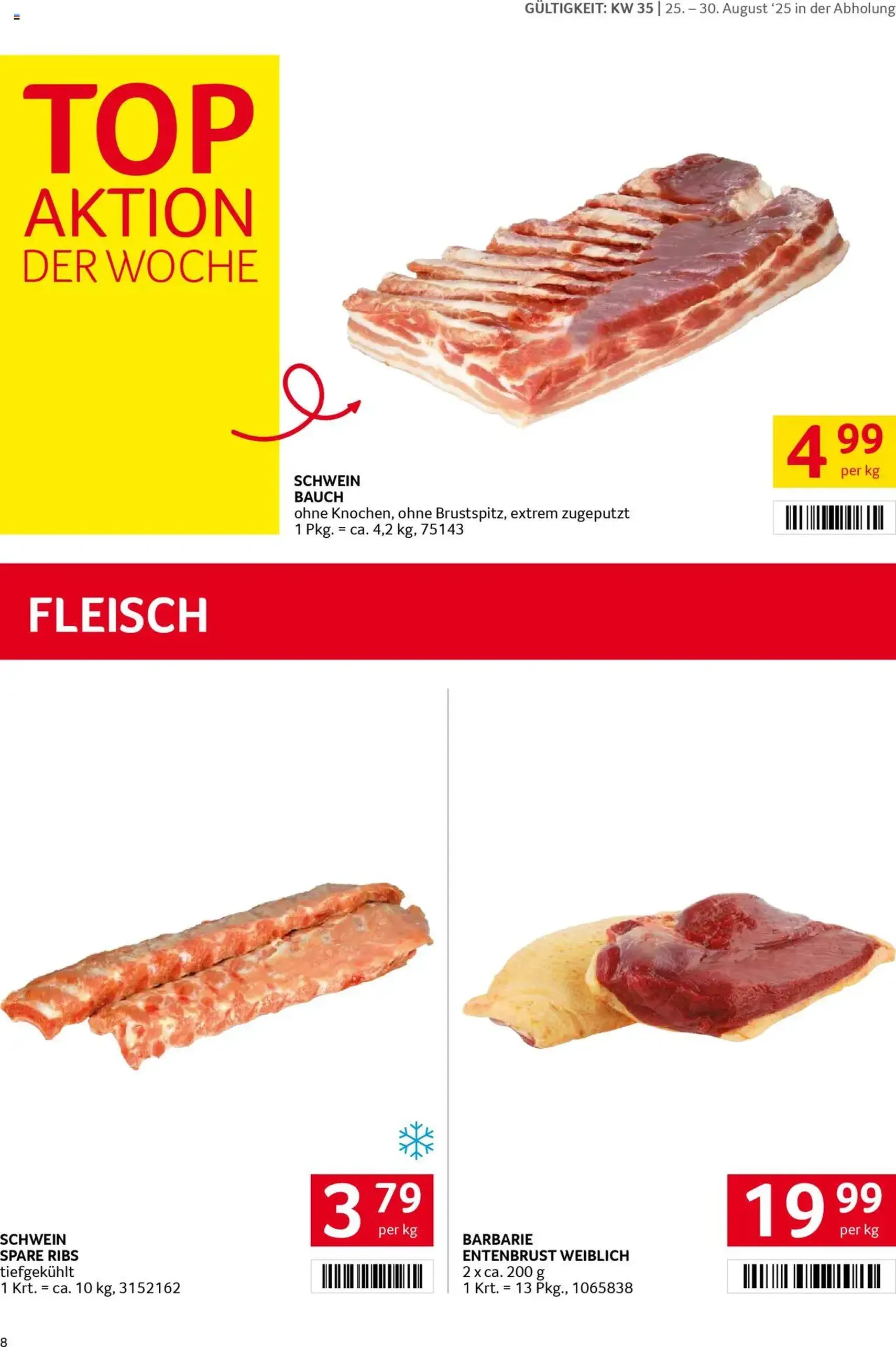 Transgourmet Flugblatt - Gültiger Prospekt ab 24.08.2025, Seite 8 von insgesamt 28 Transgourmet Flugblatt - Gültiger Prospekt ab 24.08.2025, Seite 8 von insgesamt 28