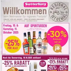 Sutterlüty Flugblatt - Prospekt Vorschau gültig ab 09.10.2025