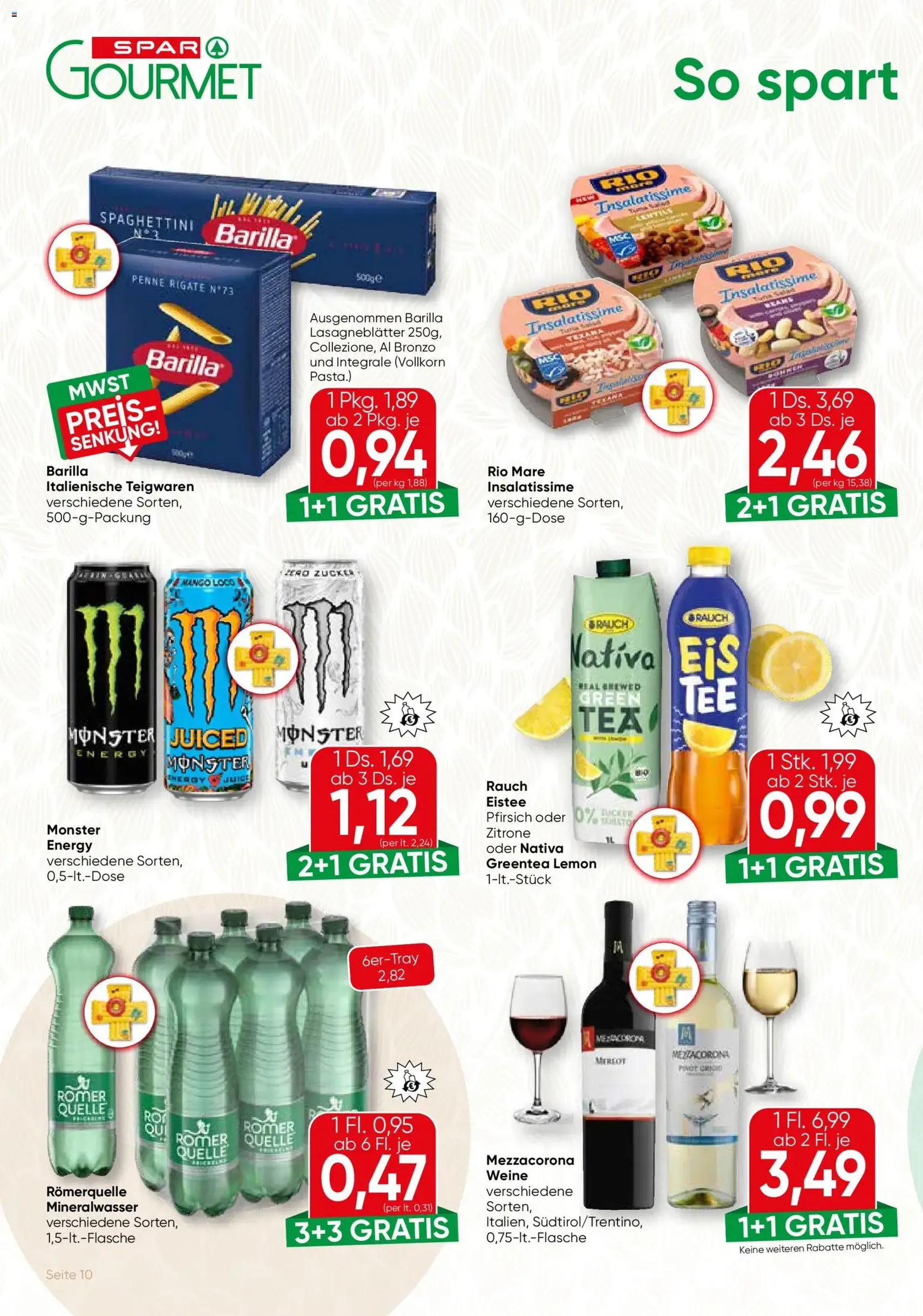 SPAR Gourmet Flugblatt - Gültiger Prospekt ab 01.07.2026, Seite 10 von insgesamt 12