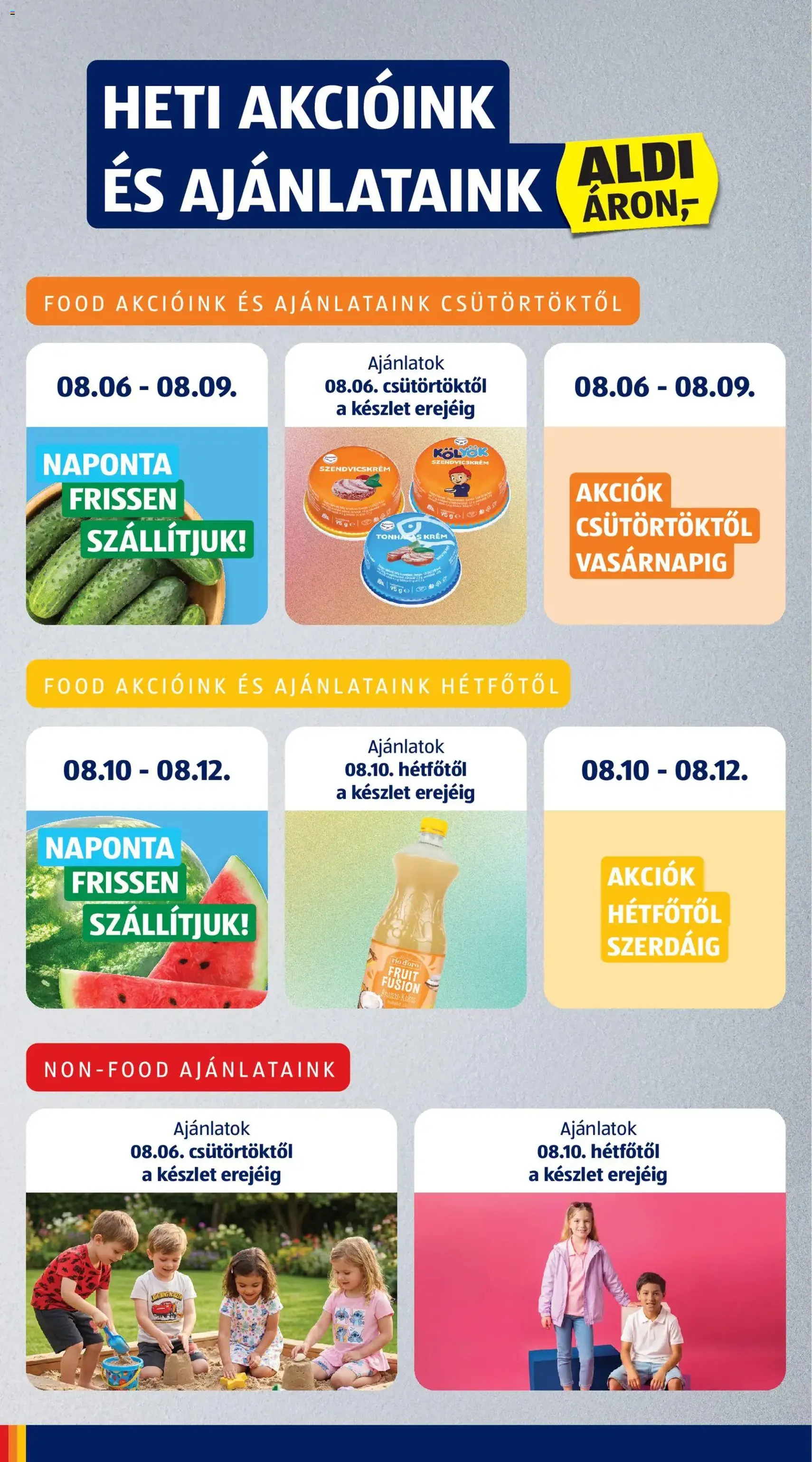 Aldi akciós újság - 2026.08.06. érvényes szórólap 6 oldal 50 oldalból