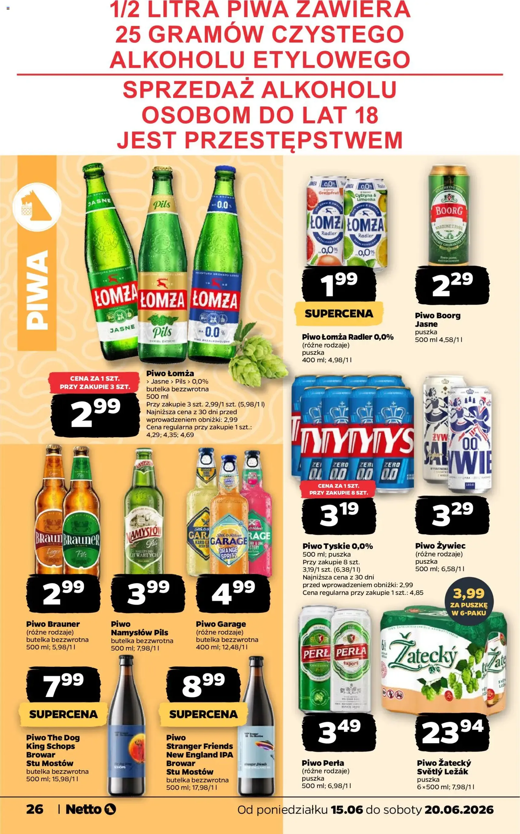 Netto gazetka od poniedziałku spożywcza - ważny gazetka od 15.06.2026 strona 26 z 35
