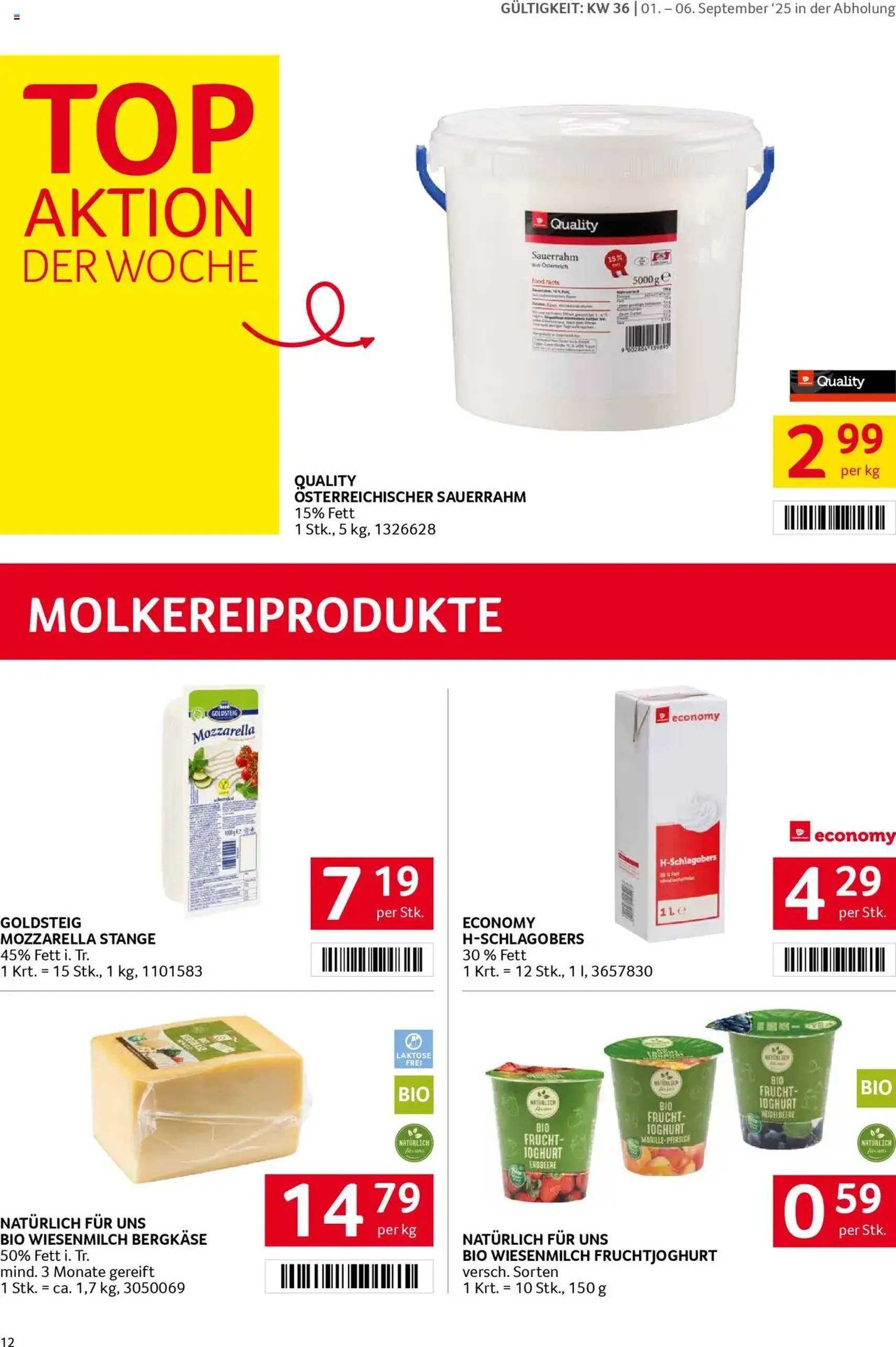 Transgourmet Flugblatt - Gültiger Prospekt ab 31.08.2025, Seite 12 von insgesamt 32 Transgourmet Flugblatt - Gültiger Prospekt ab 31.08.2025, Seite 12 von insgesamt 32