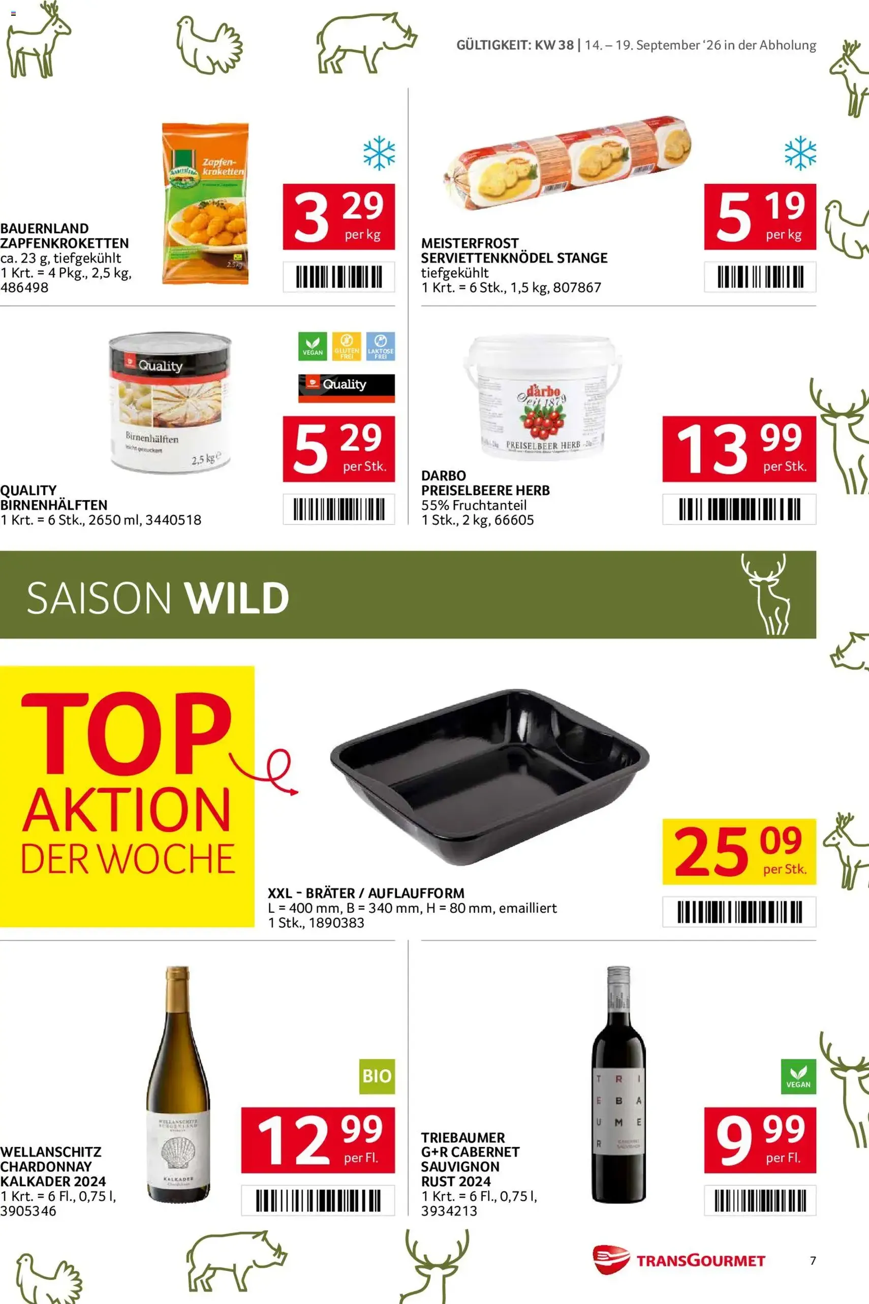 Transgourmet Flugblatt - Gültiger Prospekt ab 14.09.2026, Seite 7 von insgesamt 31
