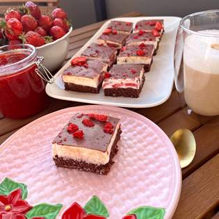 Previsualización de la receta Rebanadas de fresas y queso