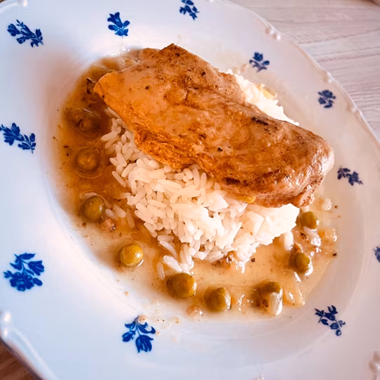 Náhled receptu Kuřecí s hráškem