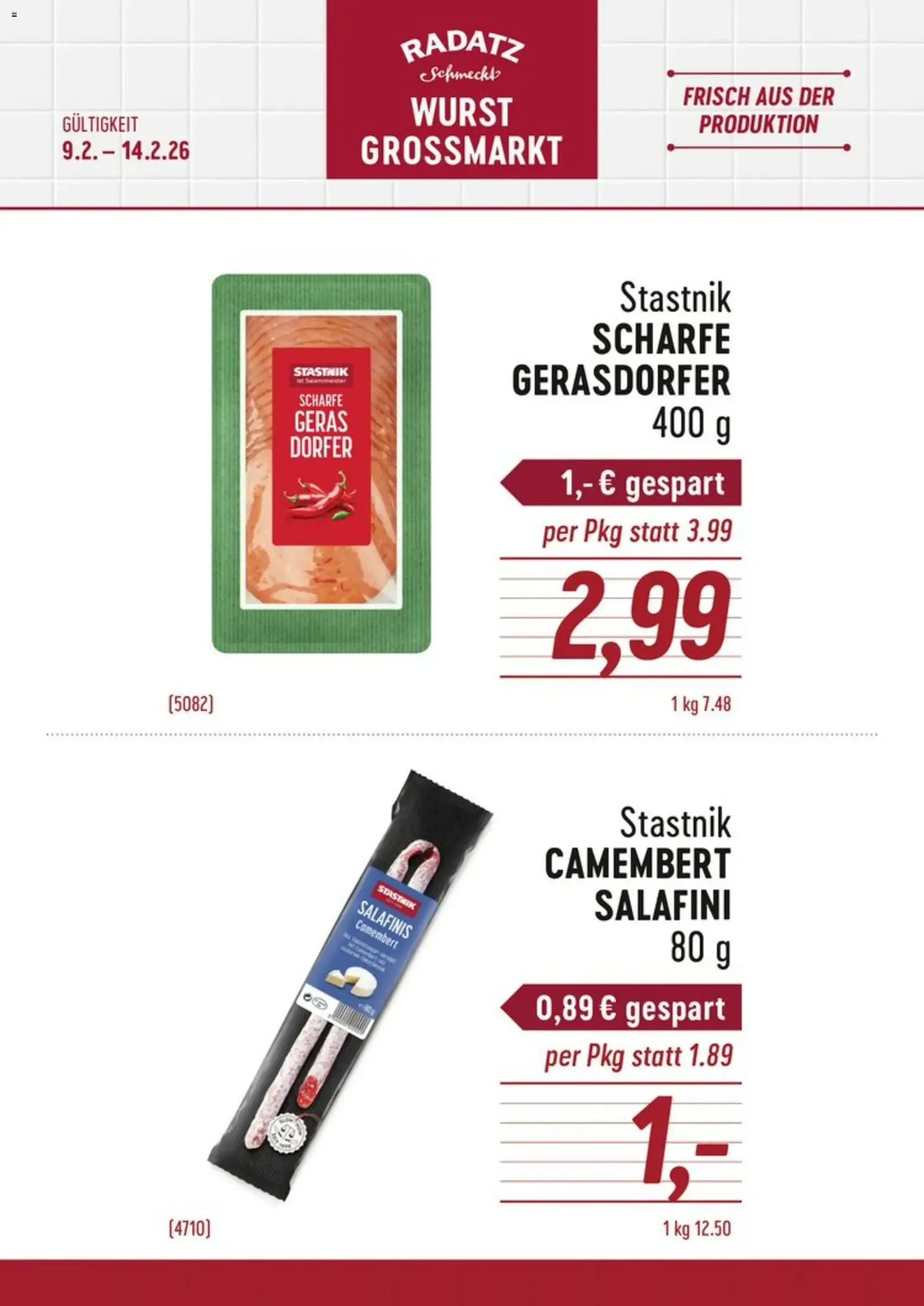 Radatz Flugblatt - Gültiger Prospekt ab 09.02.2026, Seite 2 von insgesamt 2