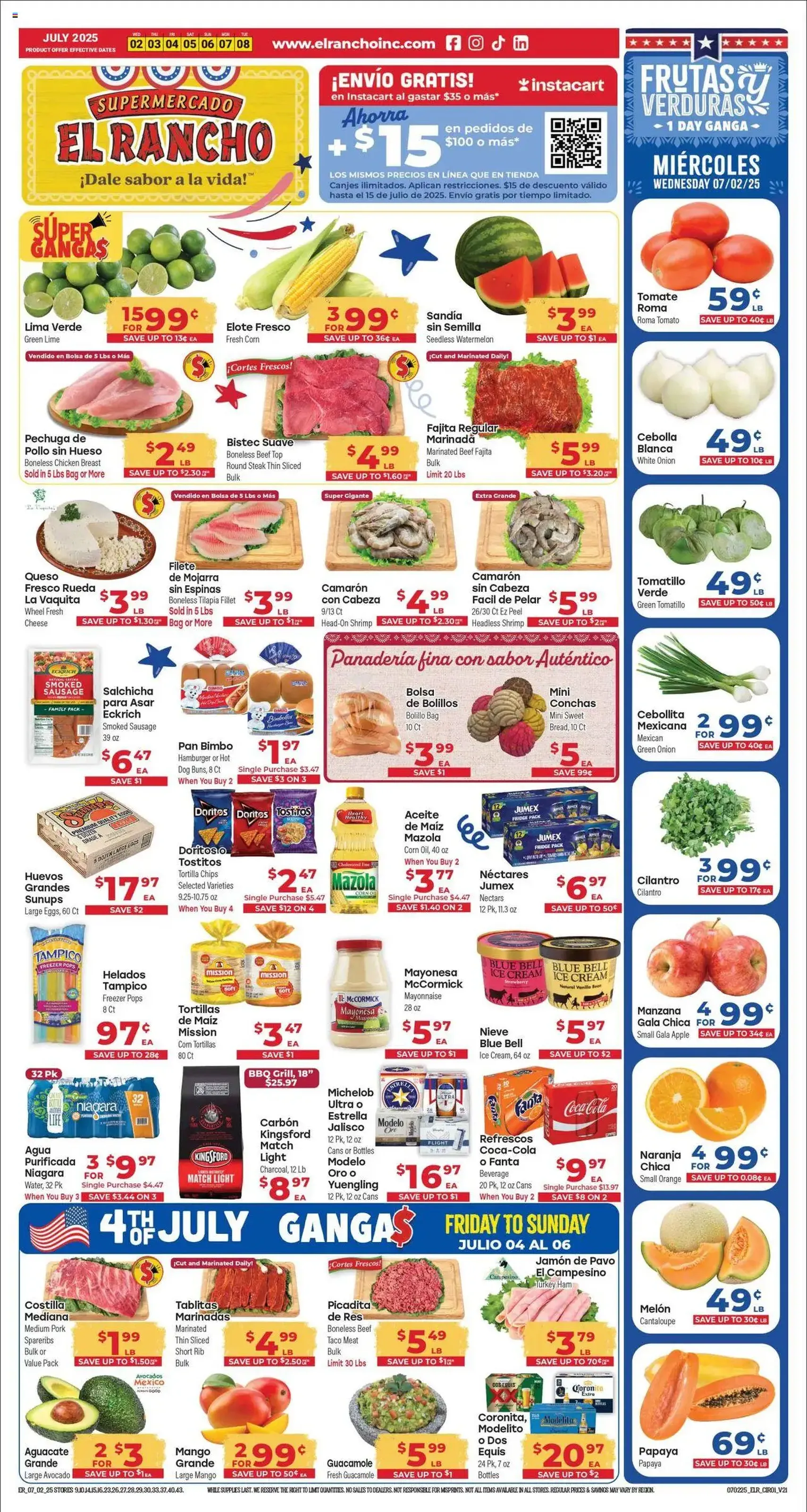 El Rancho Weekly Ad - valid flyer from 07/02/2025, page 1 of 4